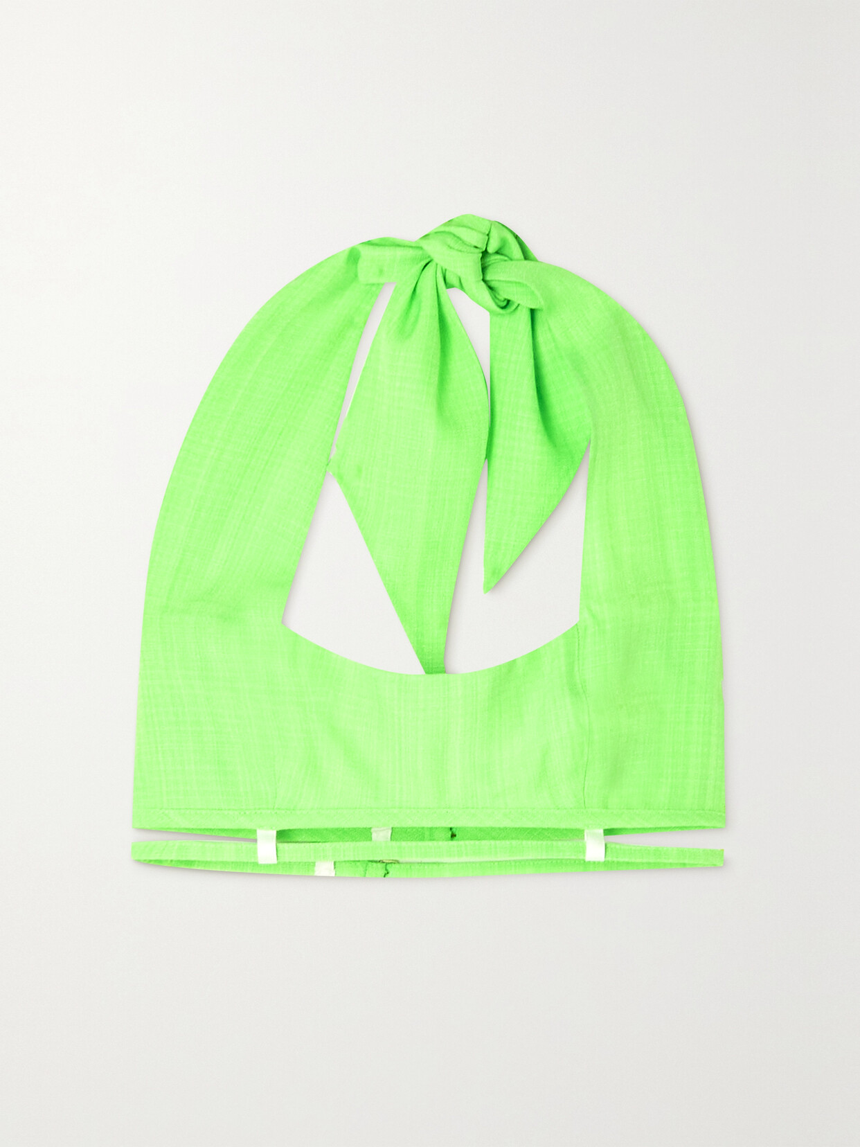 Limao Cropped Crepe Halterneck Top