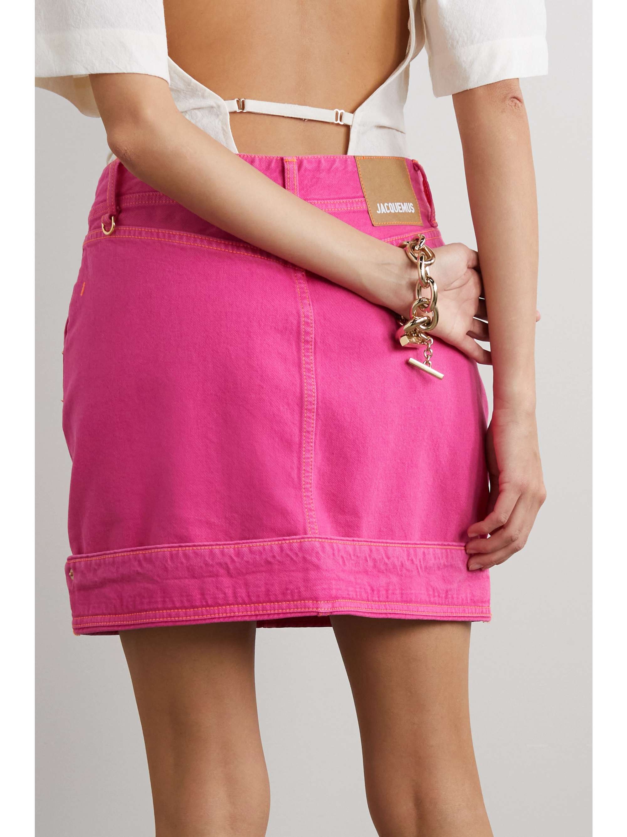 Pink Nimes organic denim mini skirt | JACQUEMUS | NET-A-PORTER