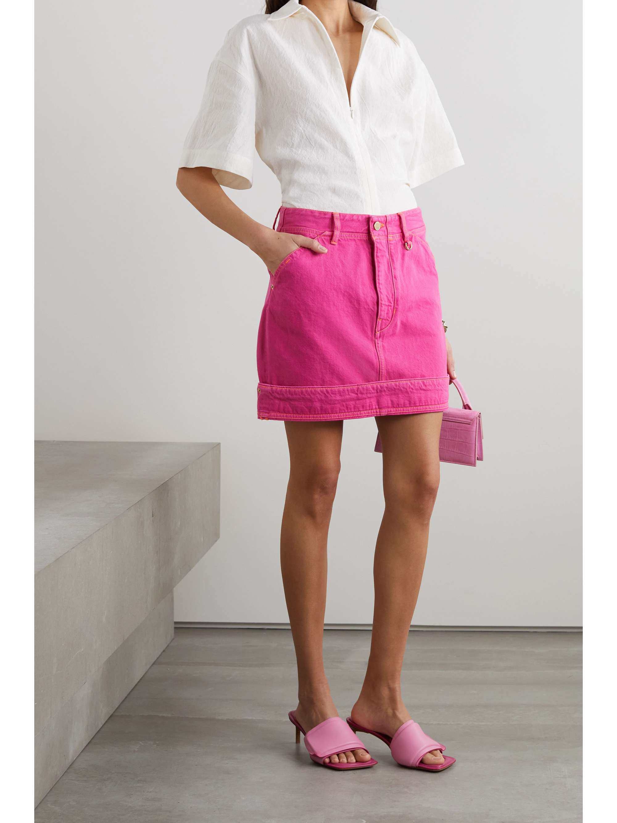 Pink Nimes organic denim mini skirt | JACQUEMUS | NET-A-PORTER