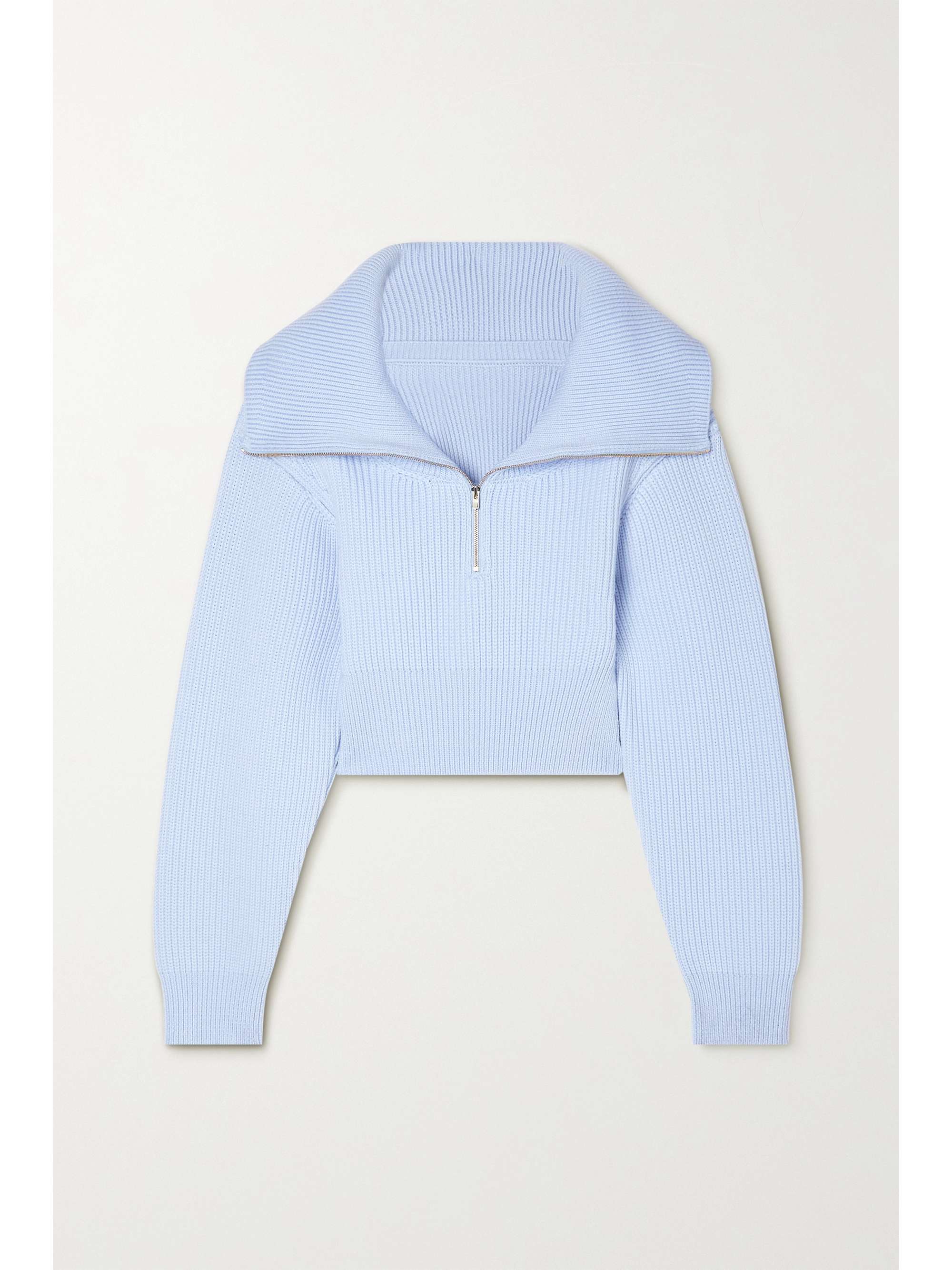 light blue merino wool sweater