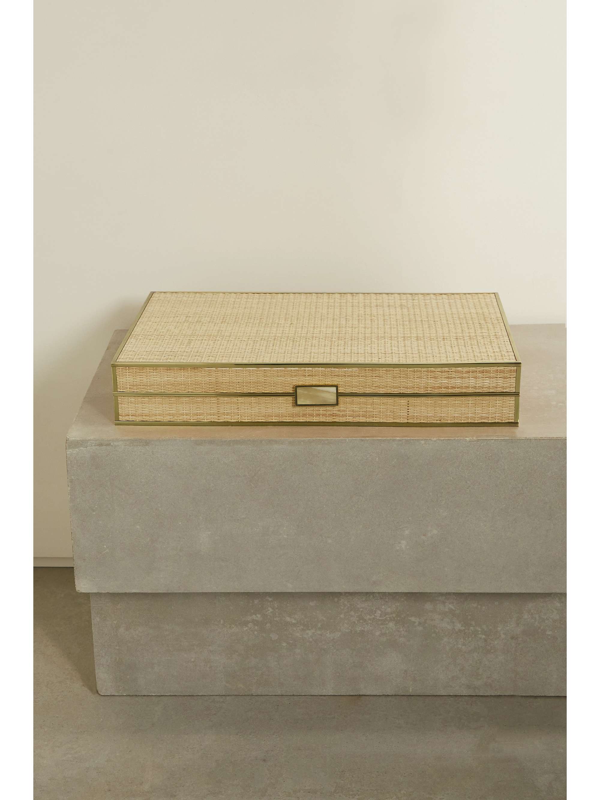 AERIN Wood and acrylic backgammon set