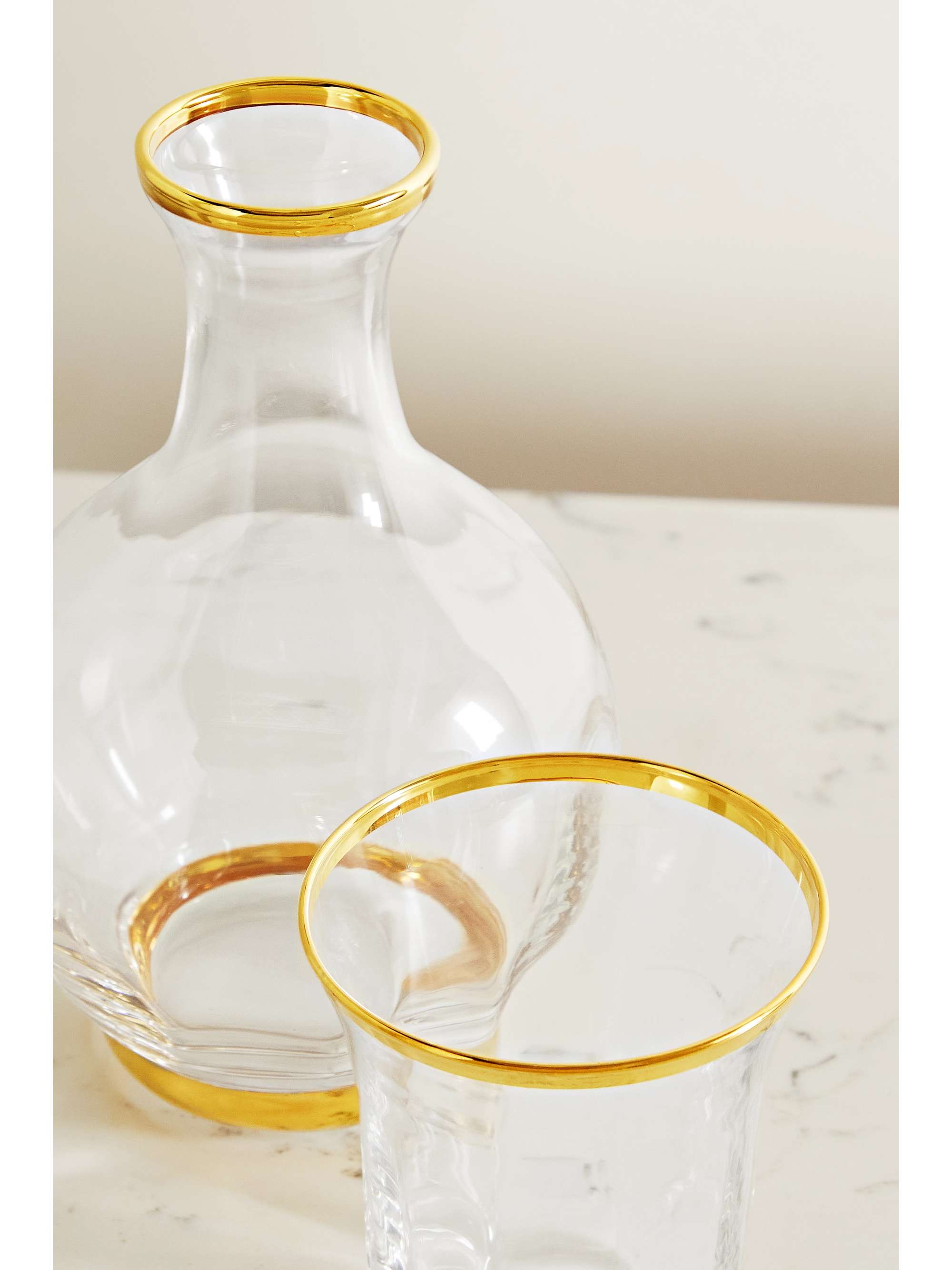 AERIN Sophia crystal carafe and tumbler set