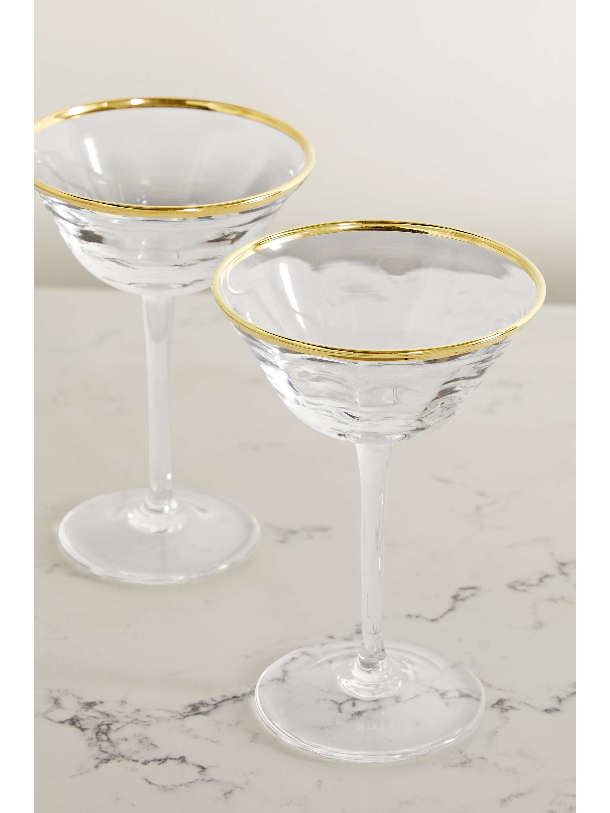 AERIN Set de deux coupes en cristal Sophia