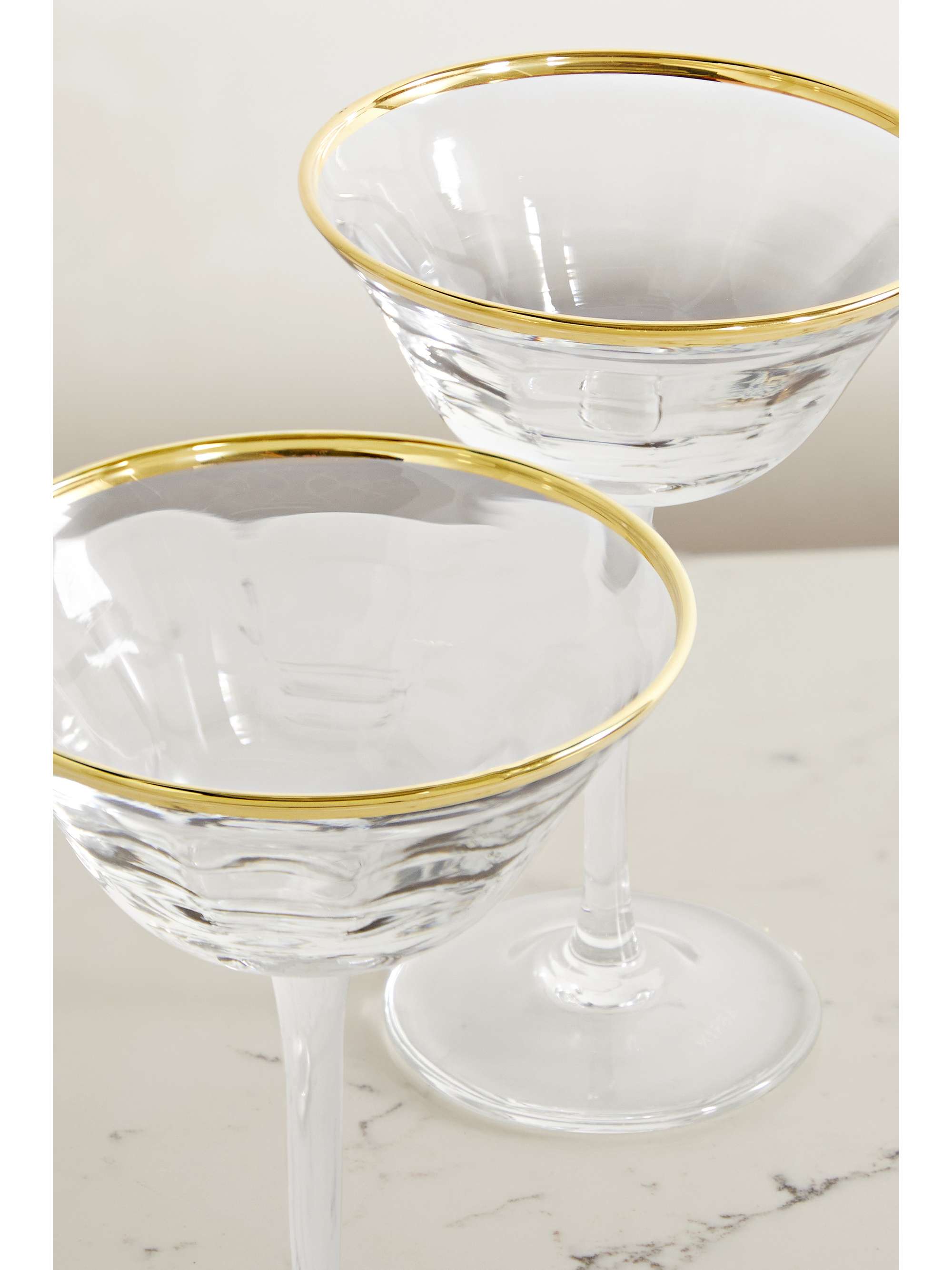AERIN Set de deux coupes en cristal Sophia