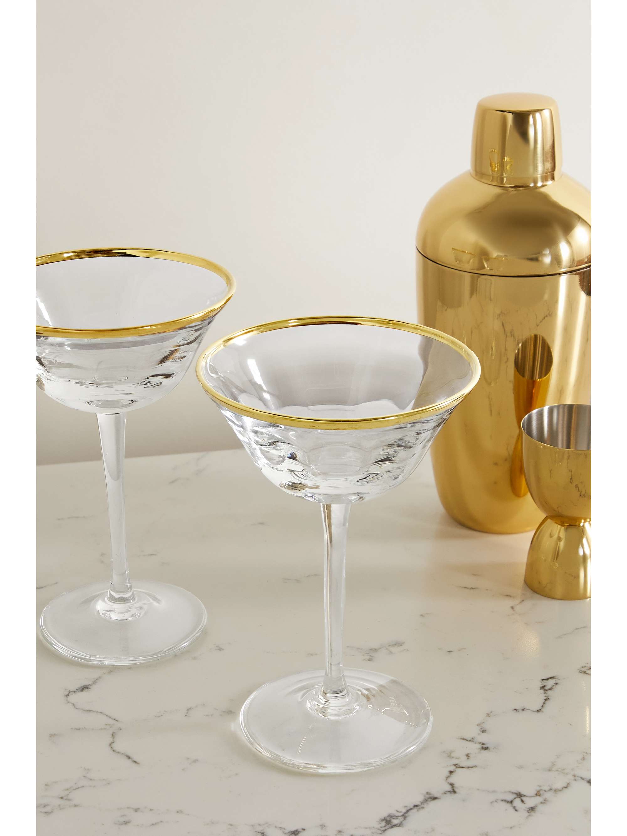 AERIN Set de deux coupes en cristal Sophia