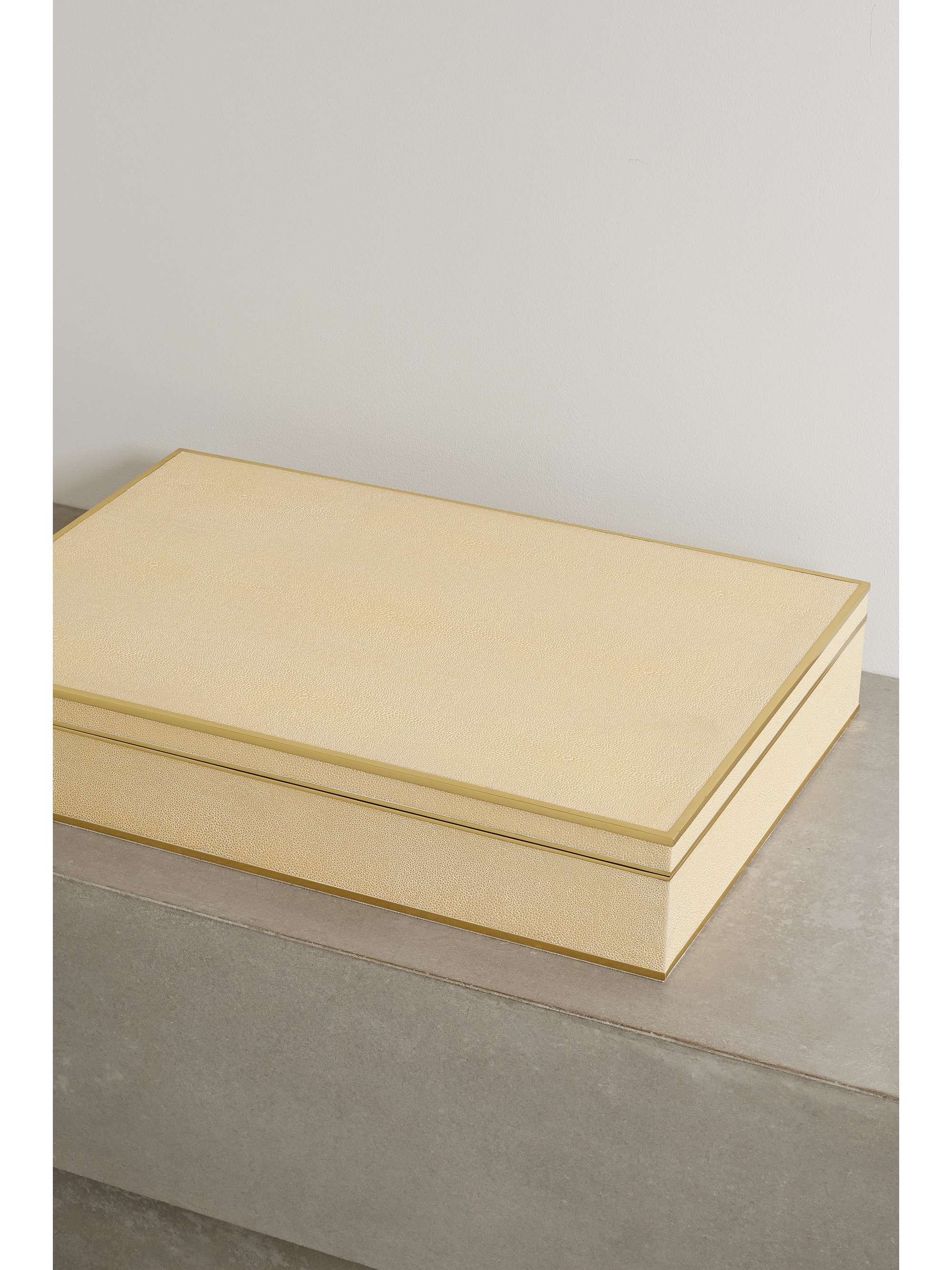 AERIN Brass and shagreen mahjong set