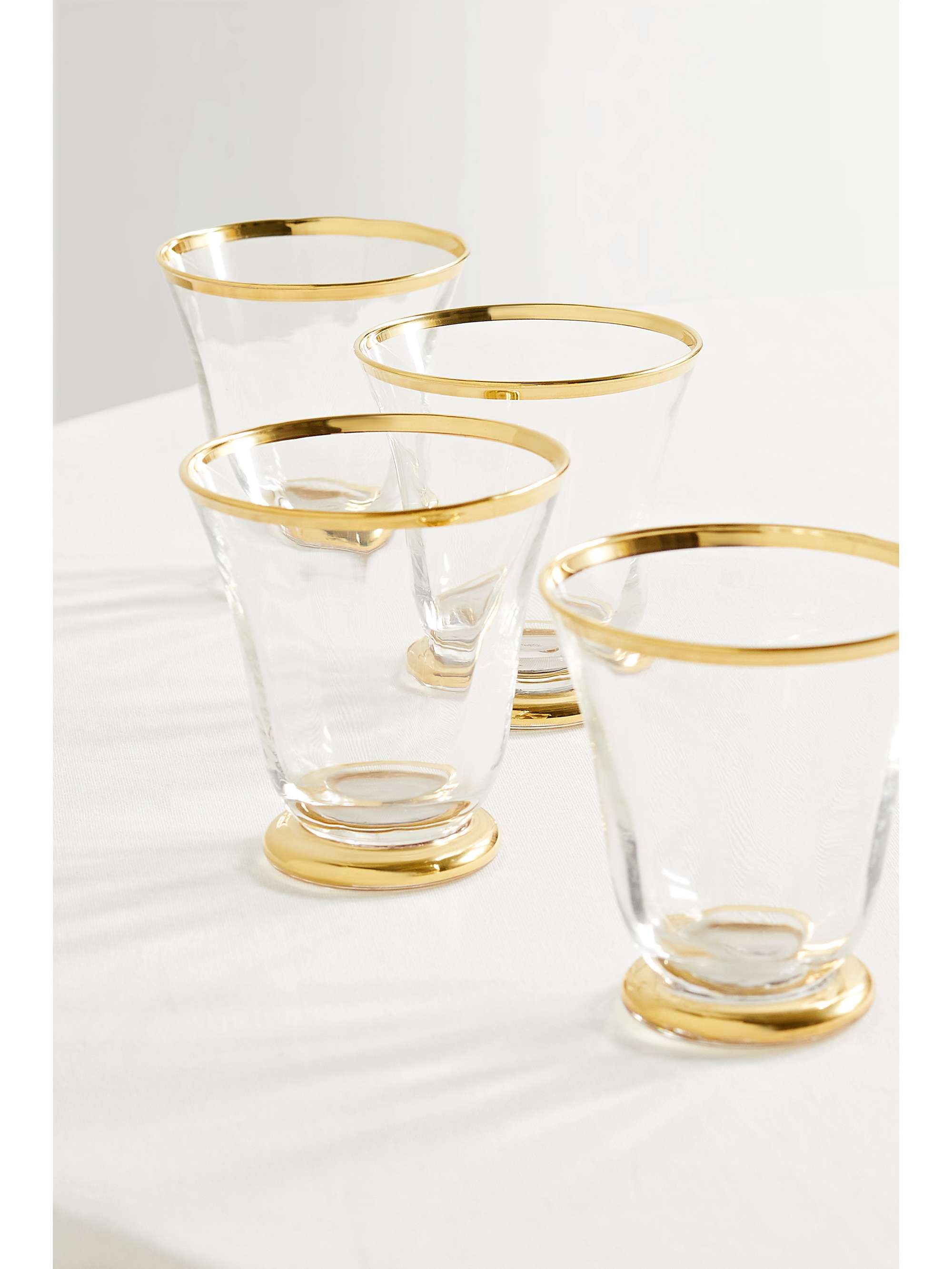 AERIN Set de quatre verres en cristal Sophia