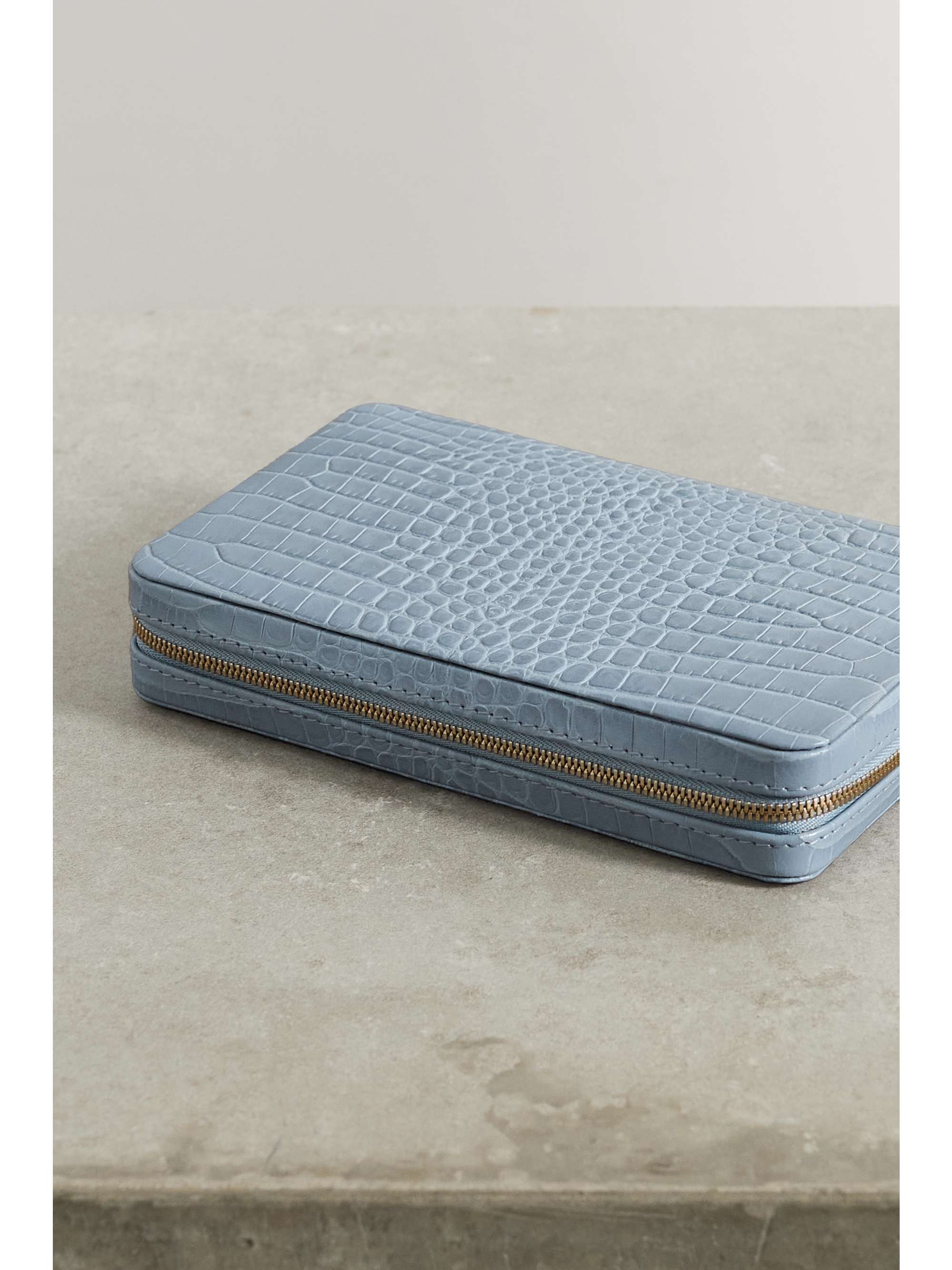 AERIN Enzo croc-effect leather domino set