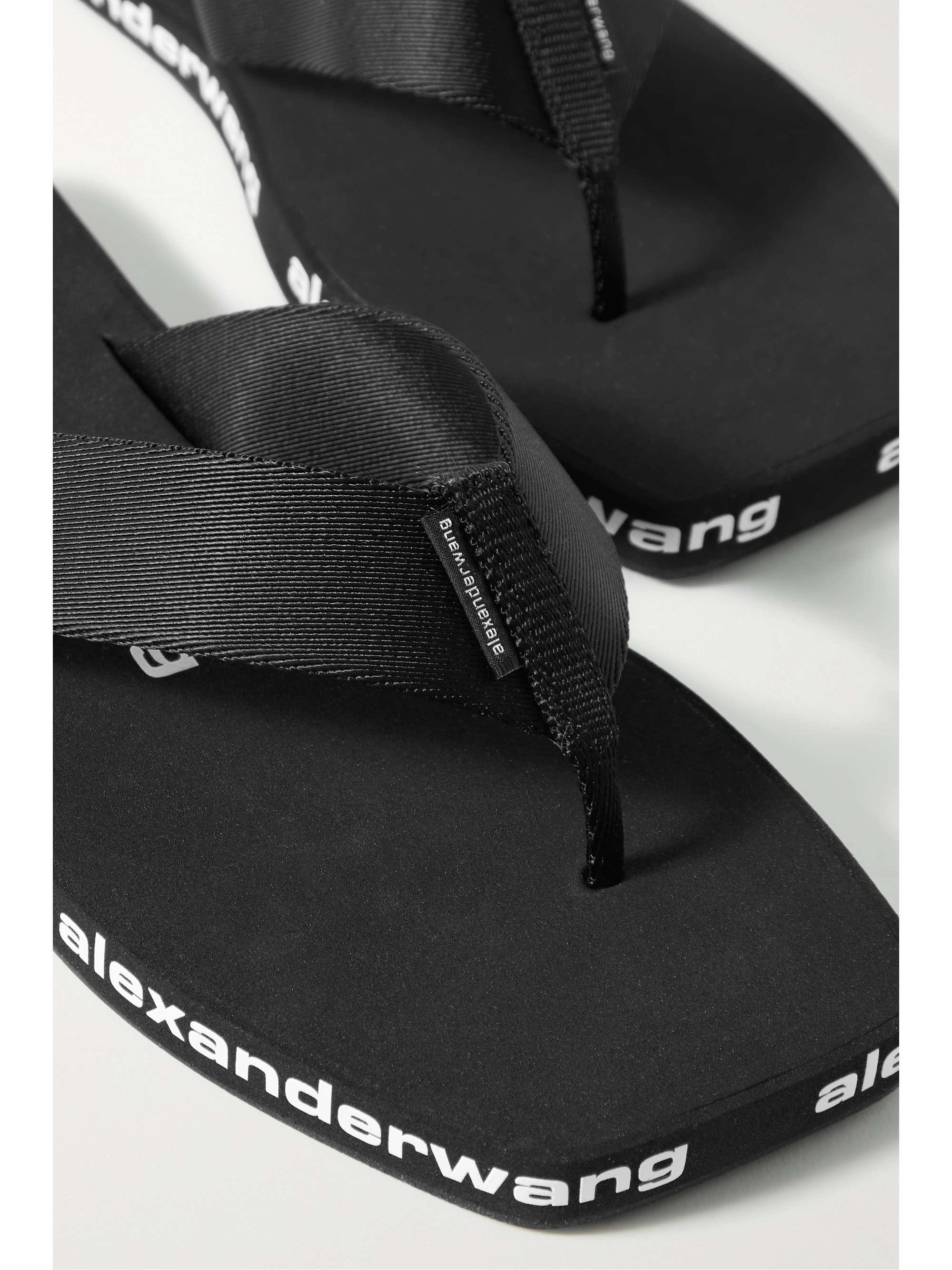Black Canvas flip flops | ALEXANDER WANG | NET-A-PORTER