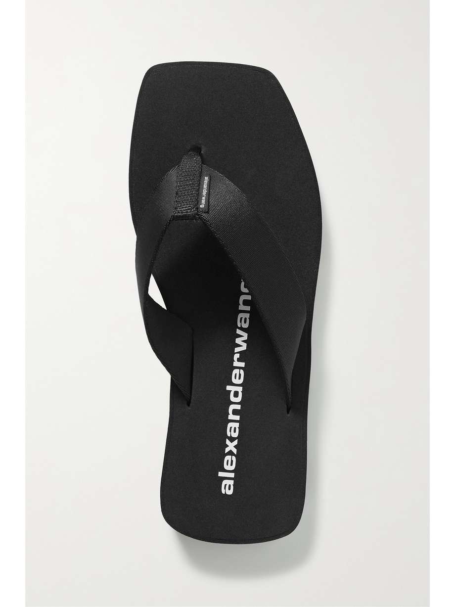 Black Canvas flip flops | ALEXANDER WANG | NET-A-PORTER