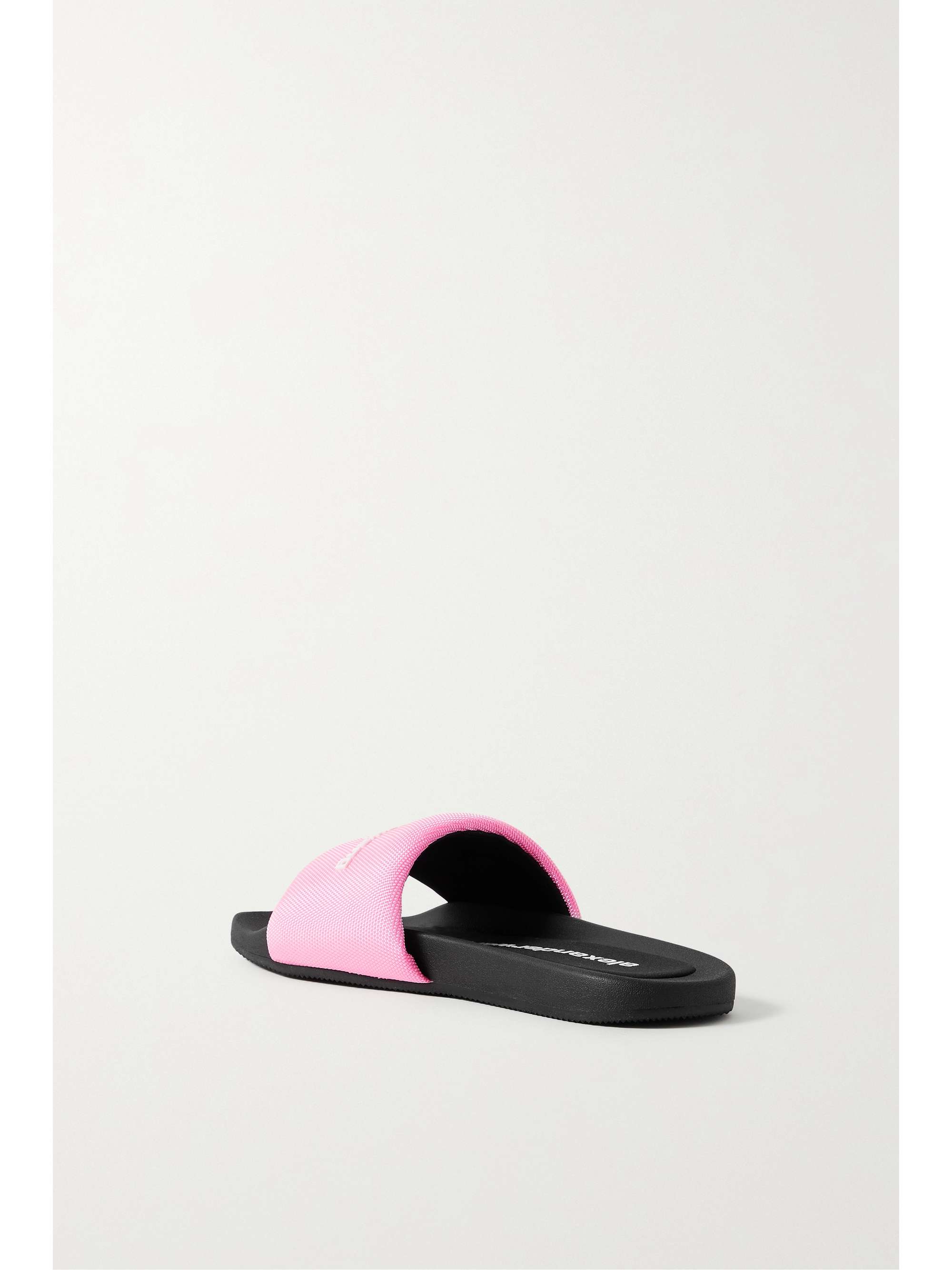 Pink Logo-appliquÃ©d canvas slides | ALEXANDER WANG | NET-A-PORTER