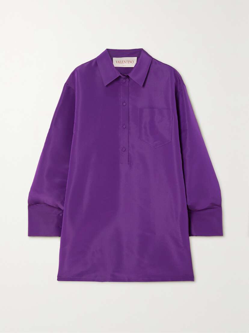 Valentino Garavani Oversized Silk-faille Shirt