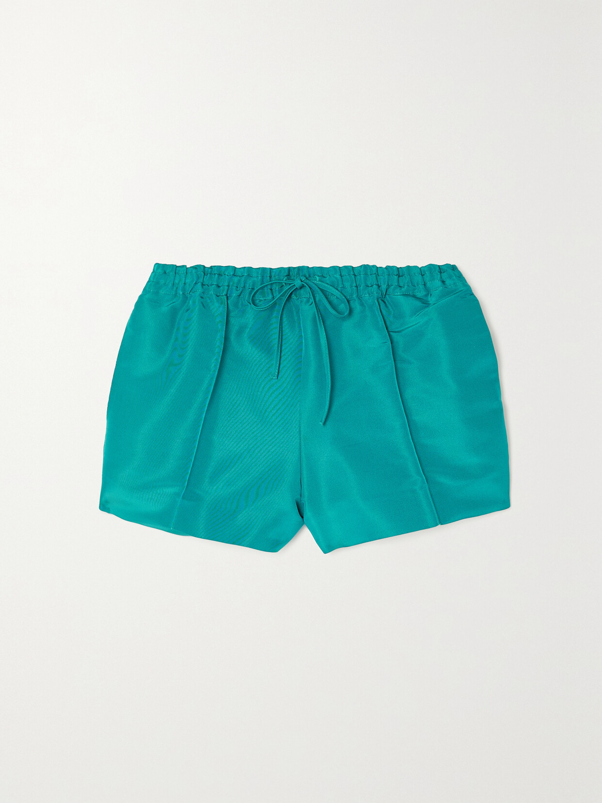 Valentino Drawstring-waist Pressed-crease Shorts In Purple