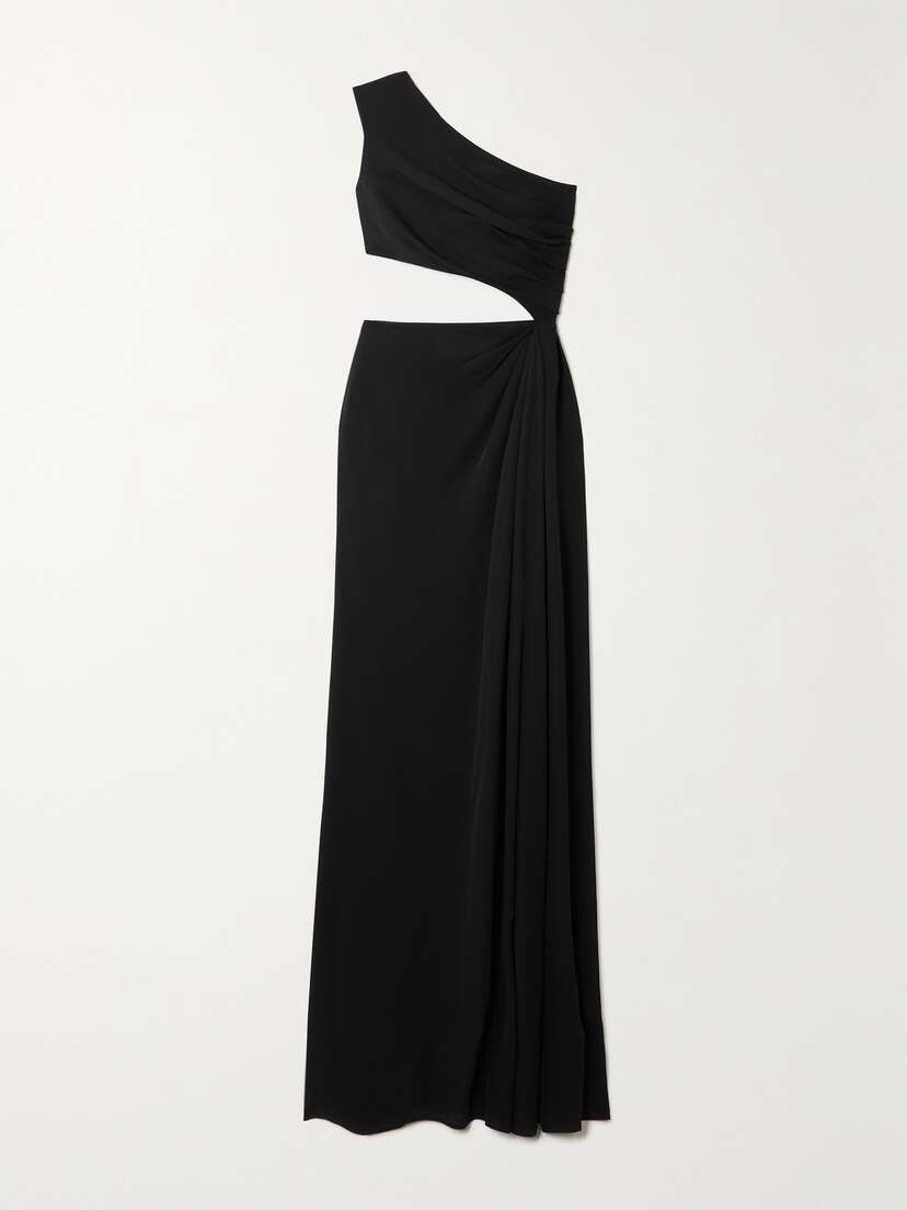 Valentino Garavani One-shoulder Cutout Silk-cady Gown