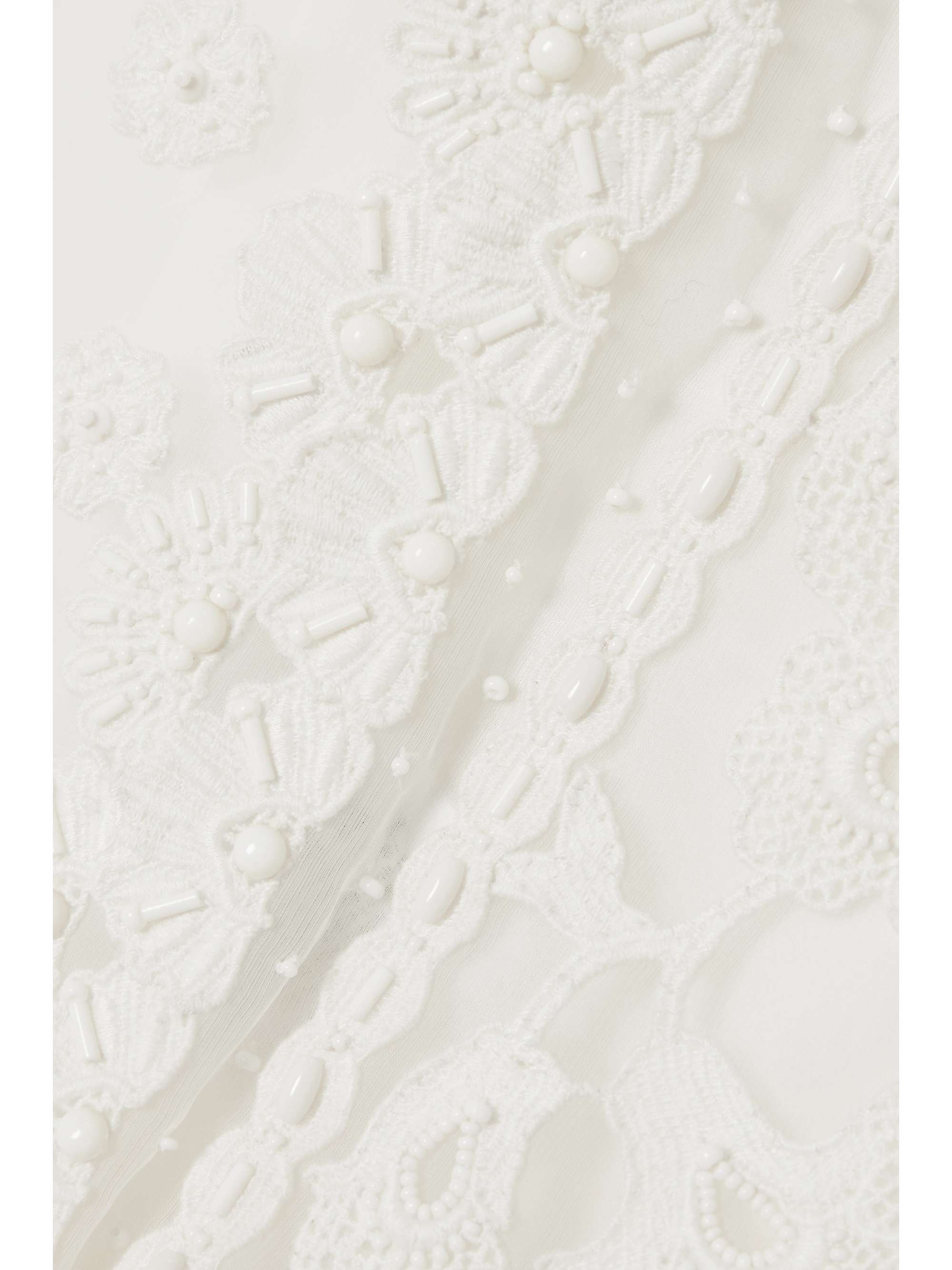 VALENTINO GARAVANI Embellished embroidered silk-organza and wool and silk-blend mini dress