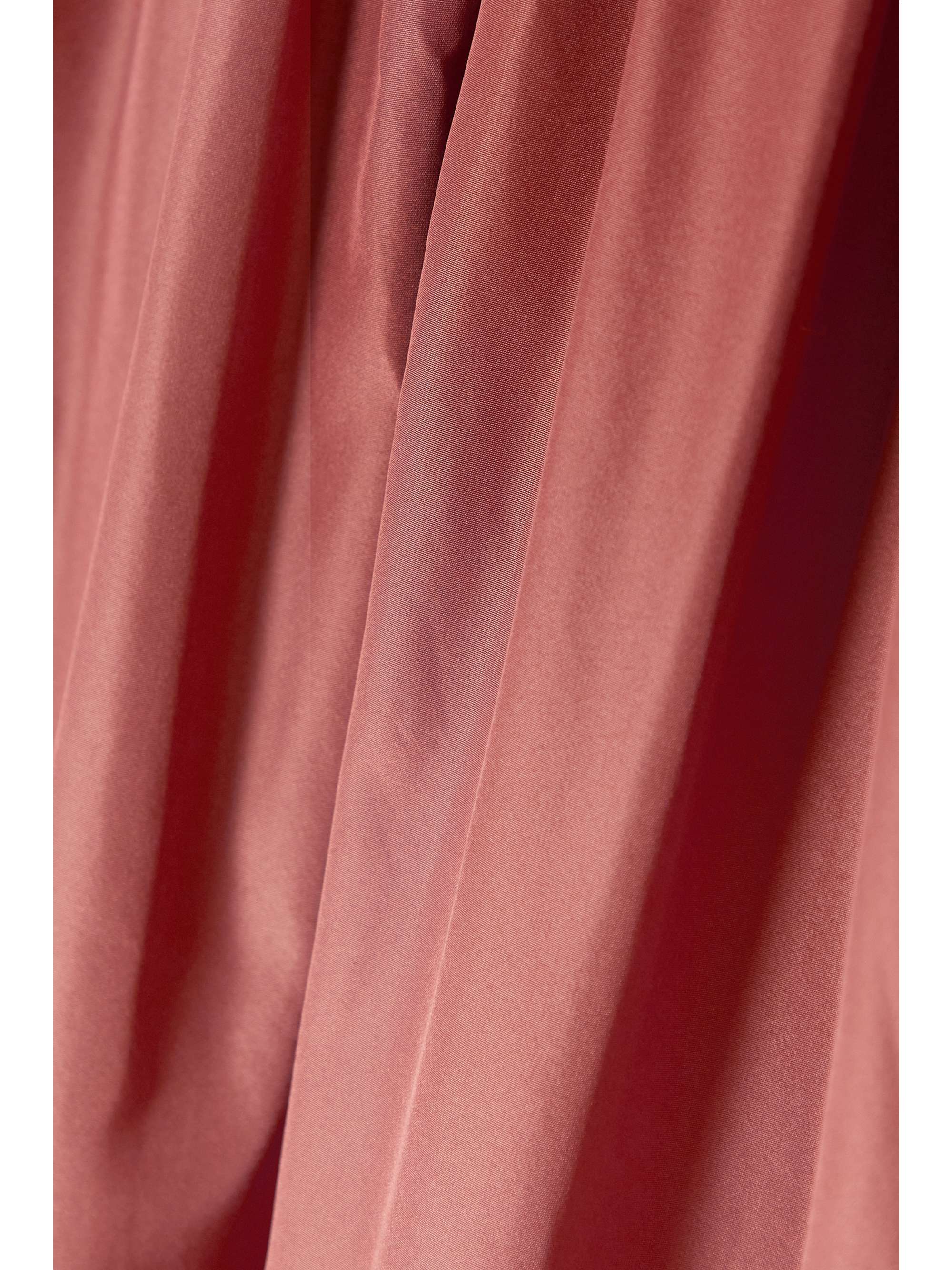 VALENTINO GARAVANI Pleated silk-blend satin midi dress