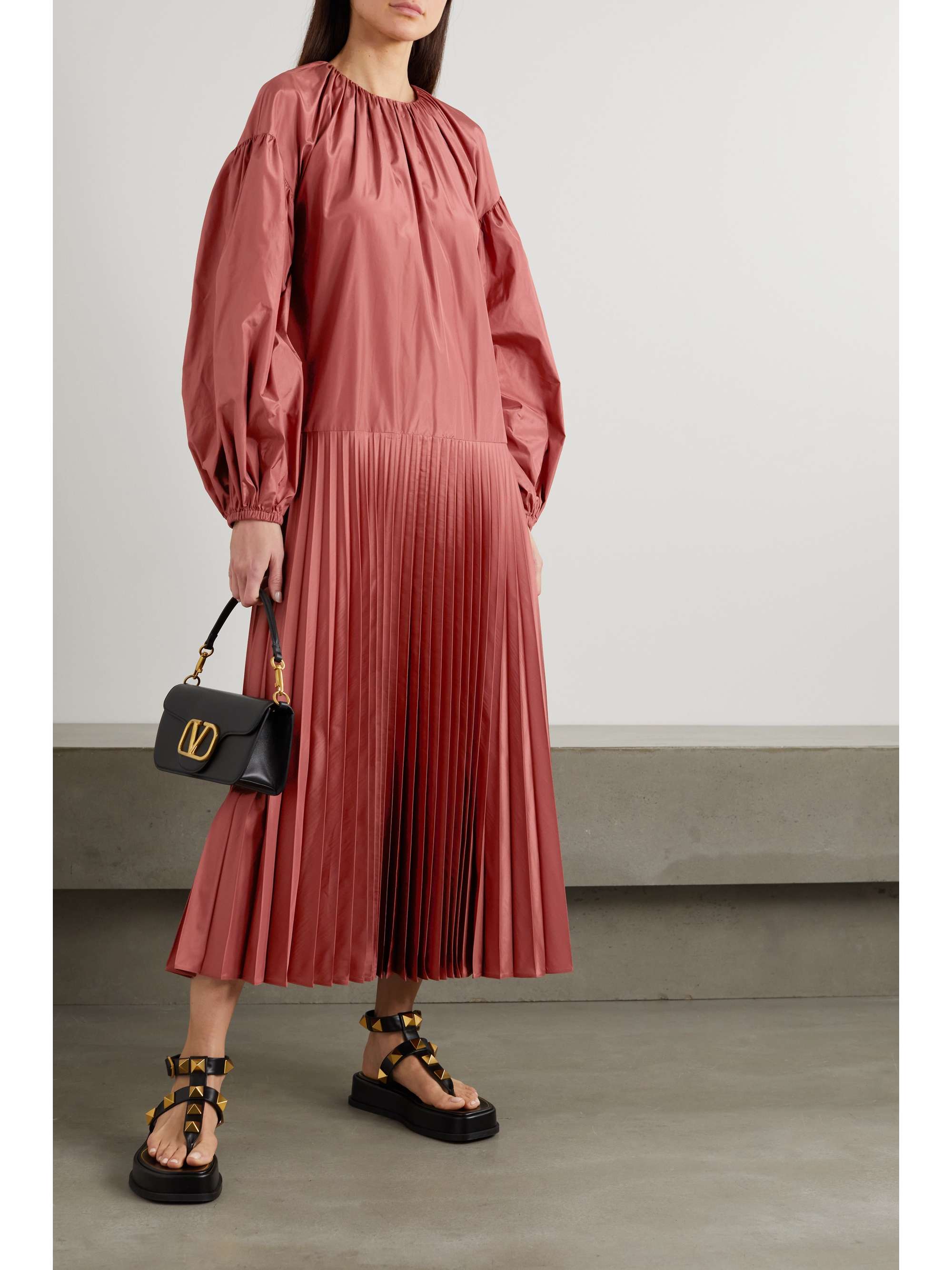 Valentino discount pleated dress