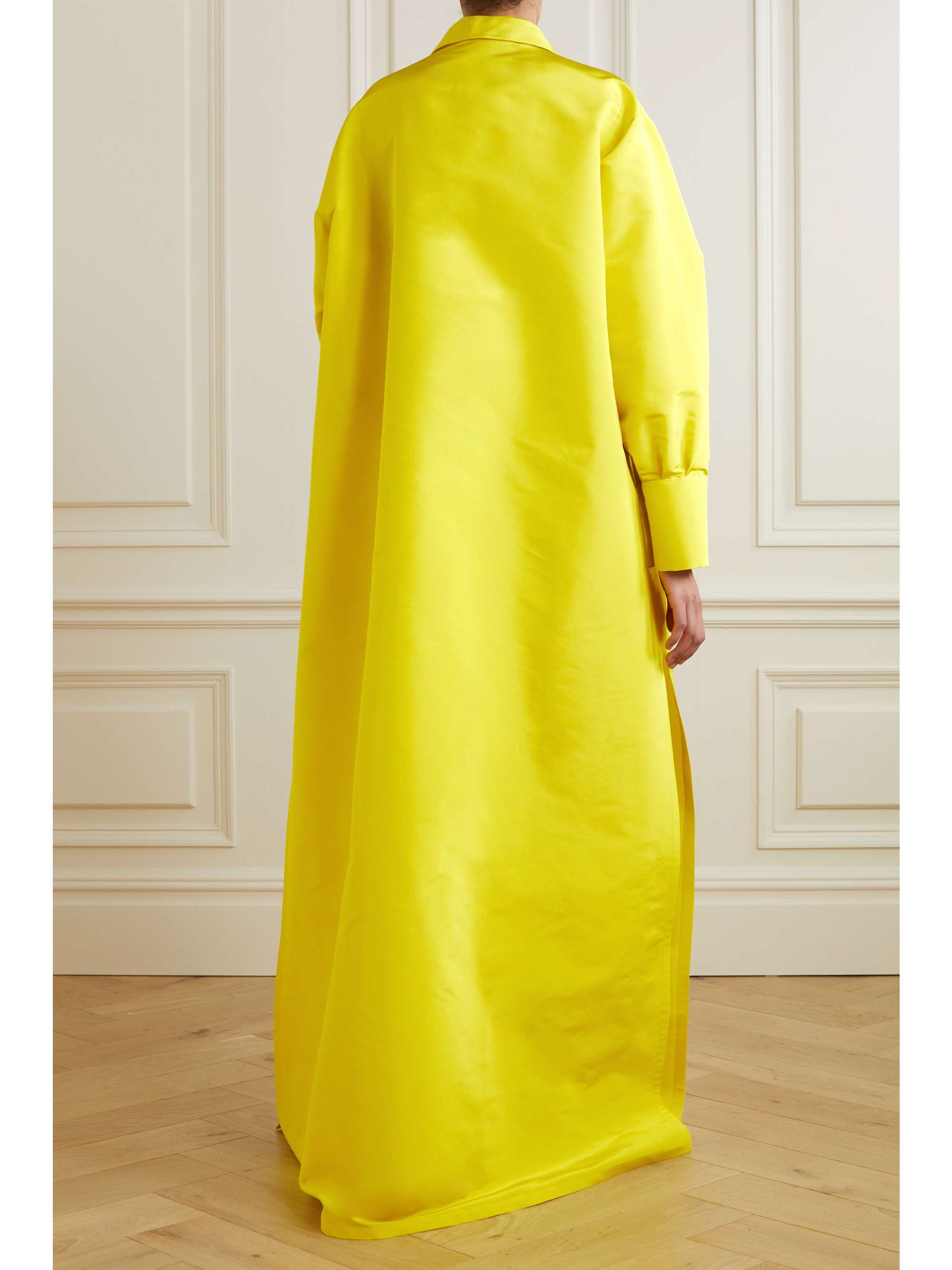VALENTINO GARAVANI Silk-faille maxi shirt dress