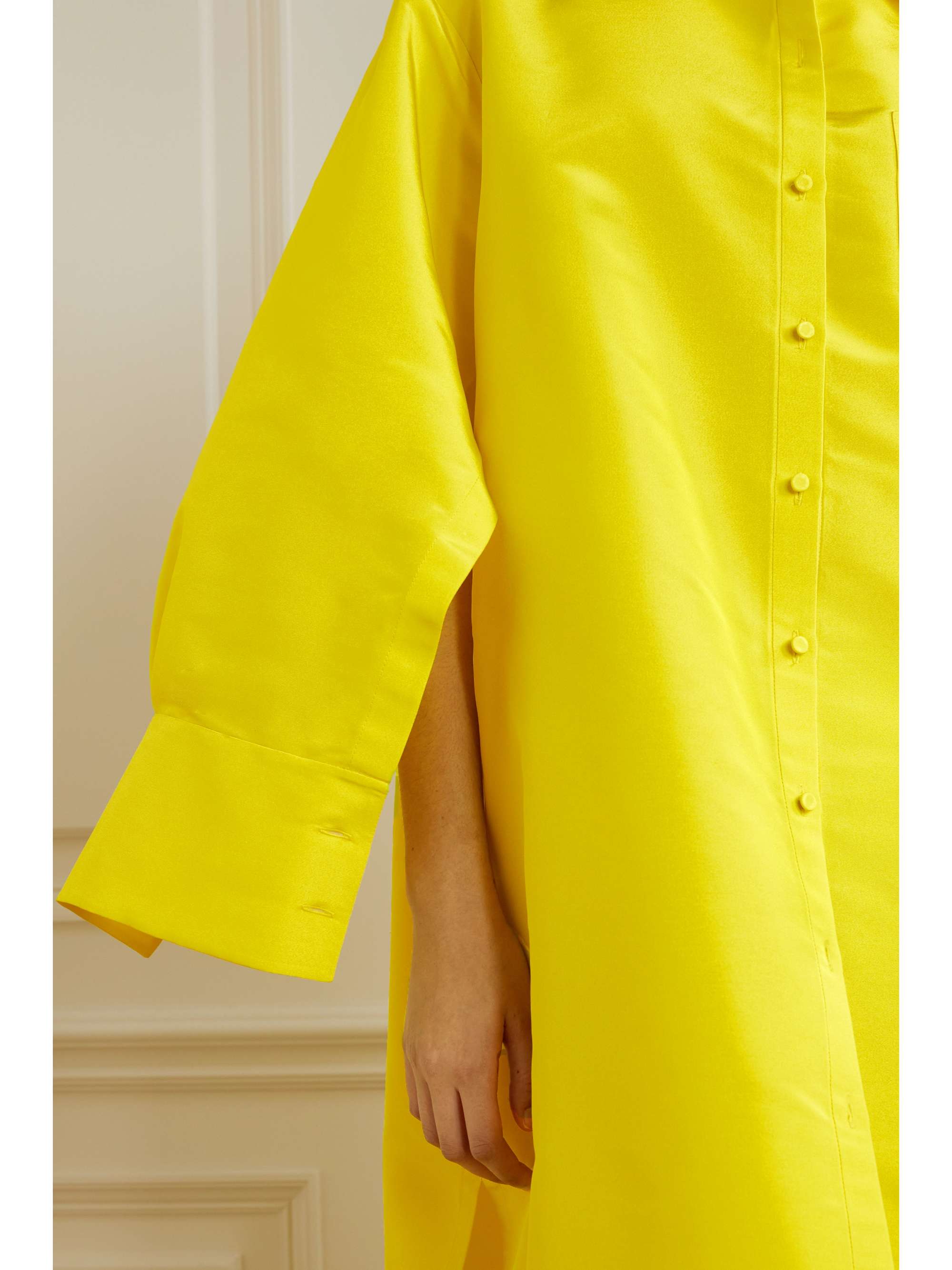 VALENTINO GARAVANI Silk-faille maxi shirt dress