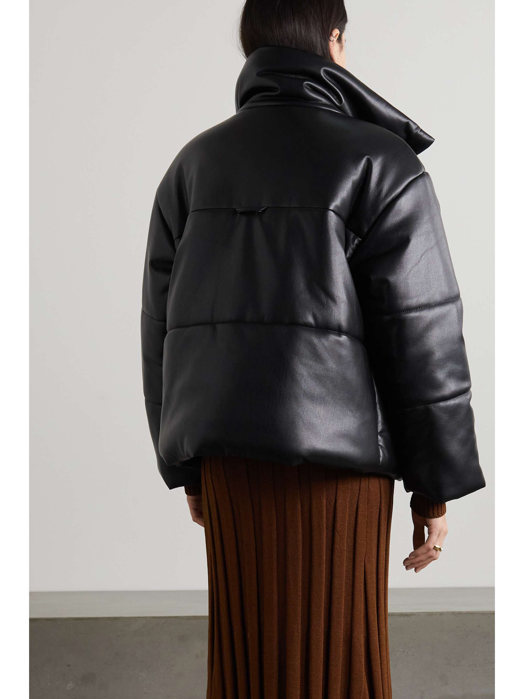 NANUSHKA Hide quilted padded vegan leather jacket
