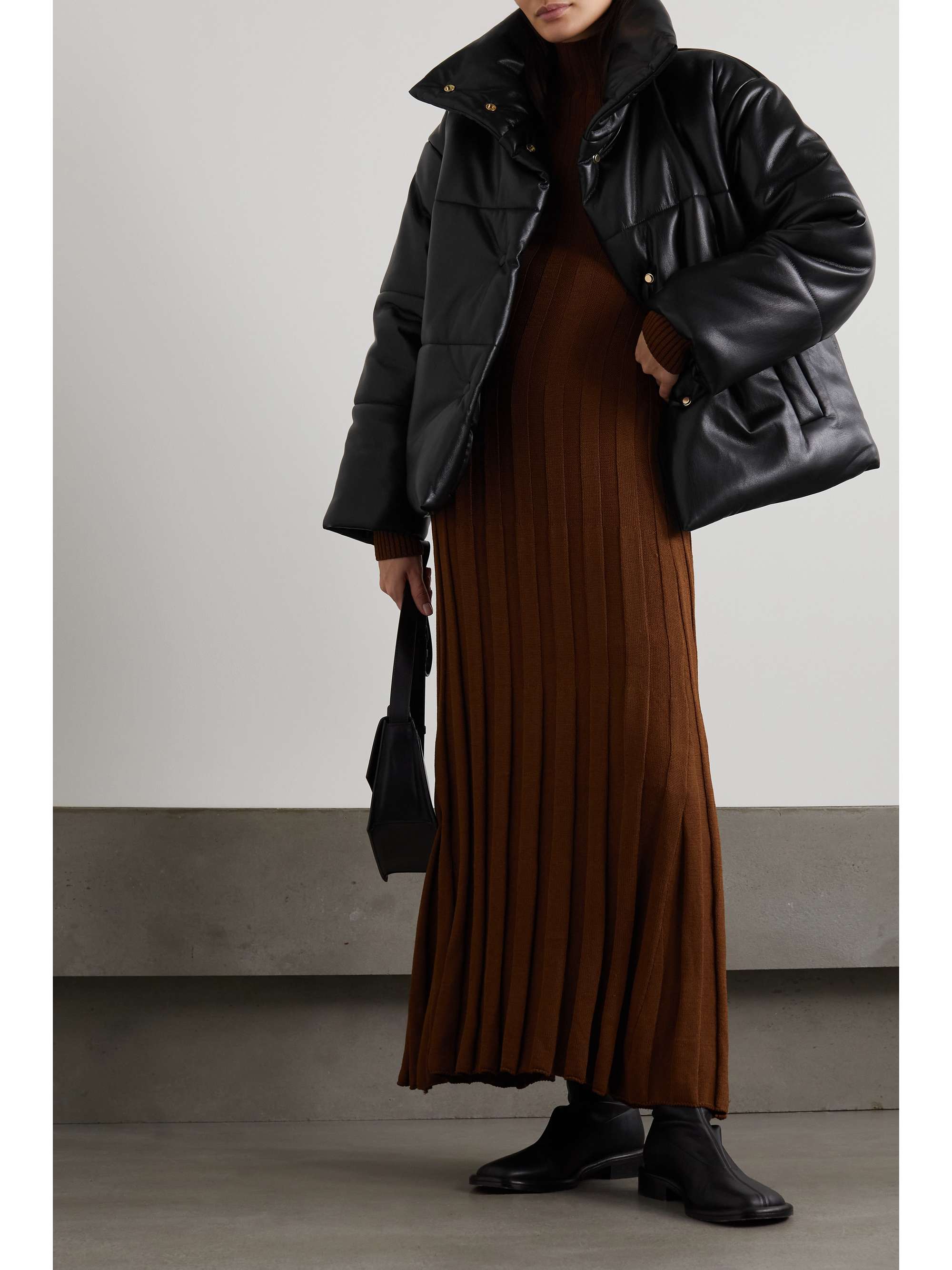 NANUSHKA Hide quilted padded vegan leather jacket