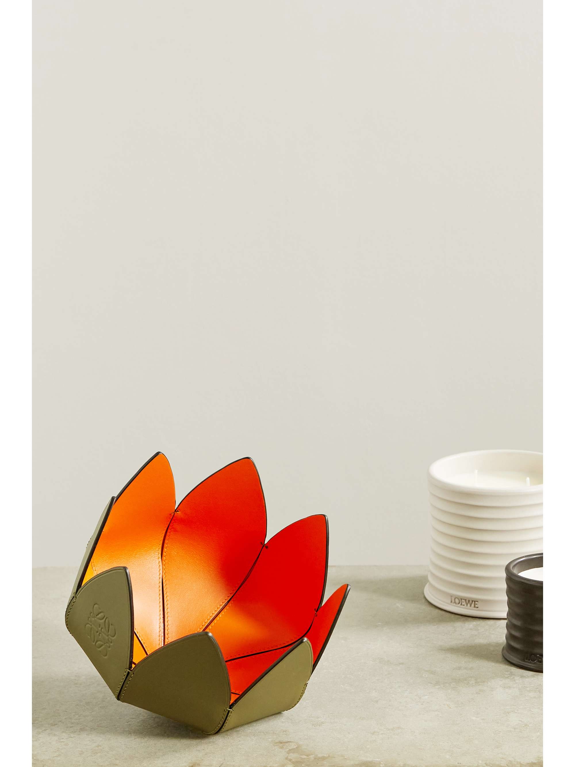 LOEWE Cactus 双色皮革置物盘