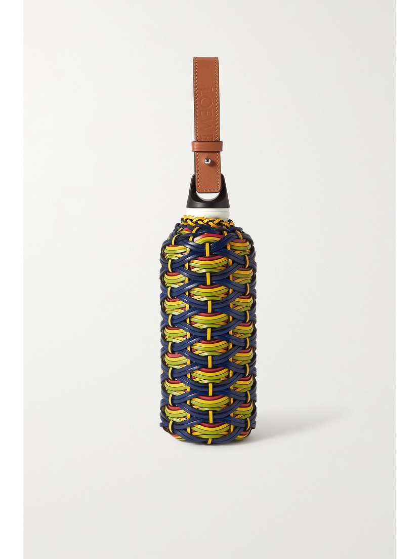Loewe Braided Leather And Aluminum Water Bottle