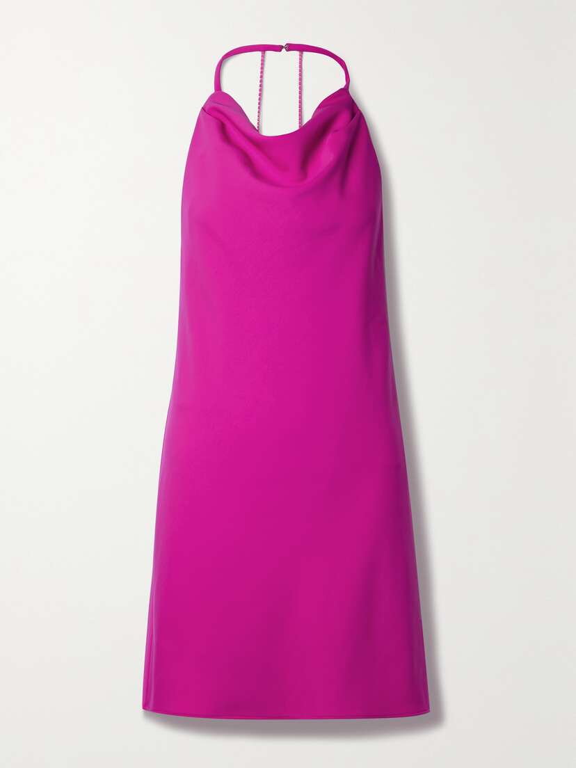 Et Ochs Ella Open-back Crystal-embellished Stretch-crepe Mini Dress