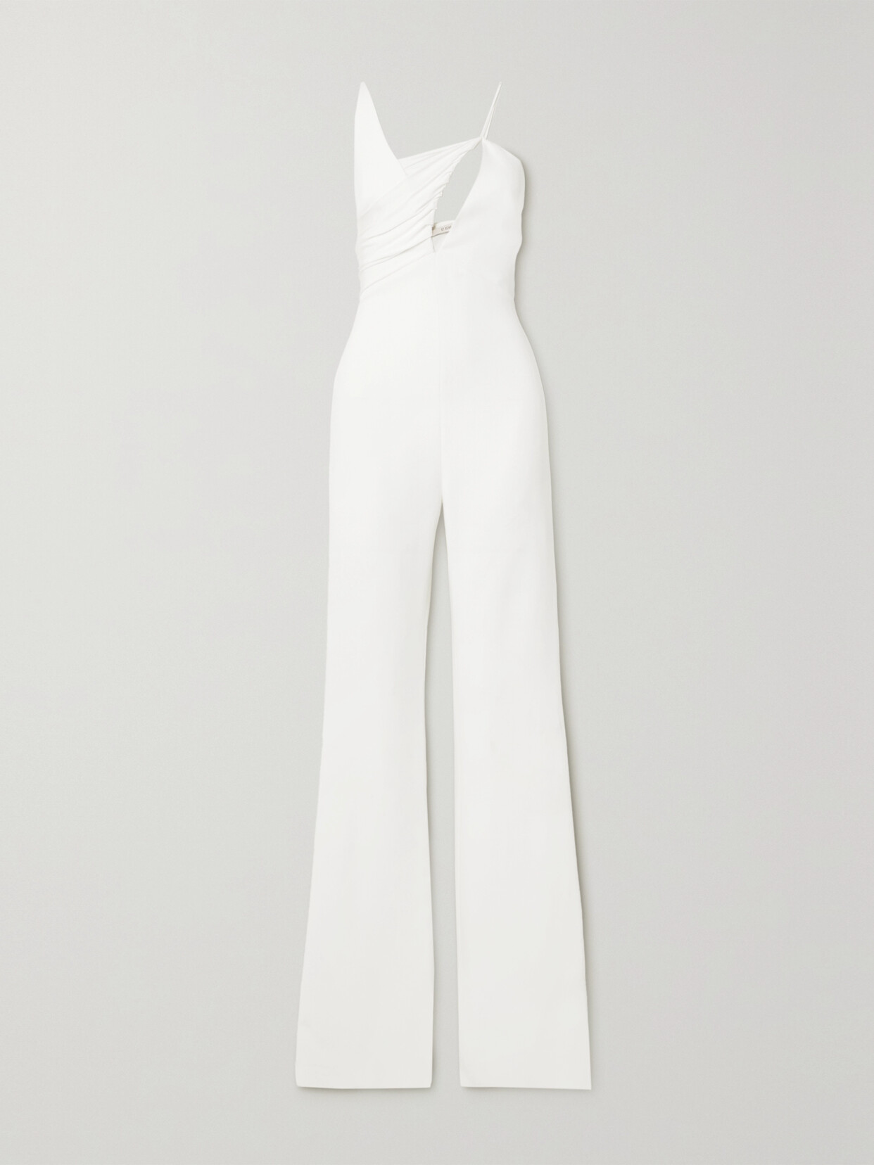 Et Ochs Jack Cutout Ruched Stretch-cady Jumpsuit - White