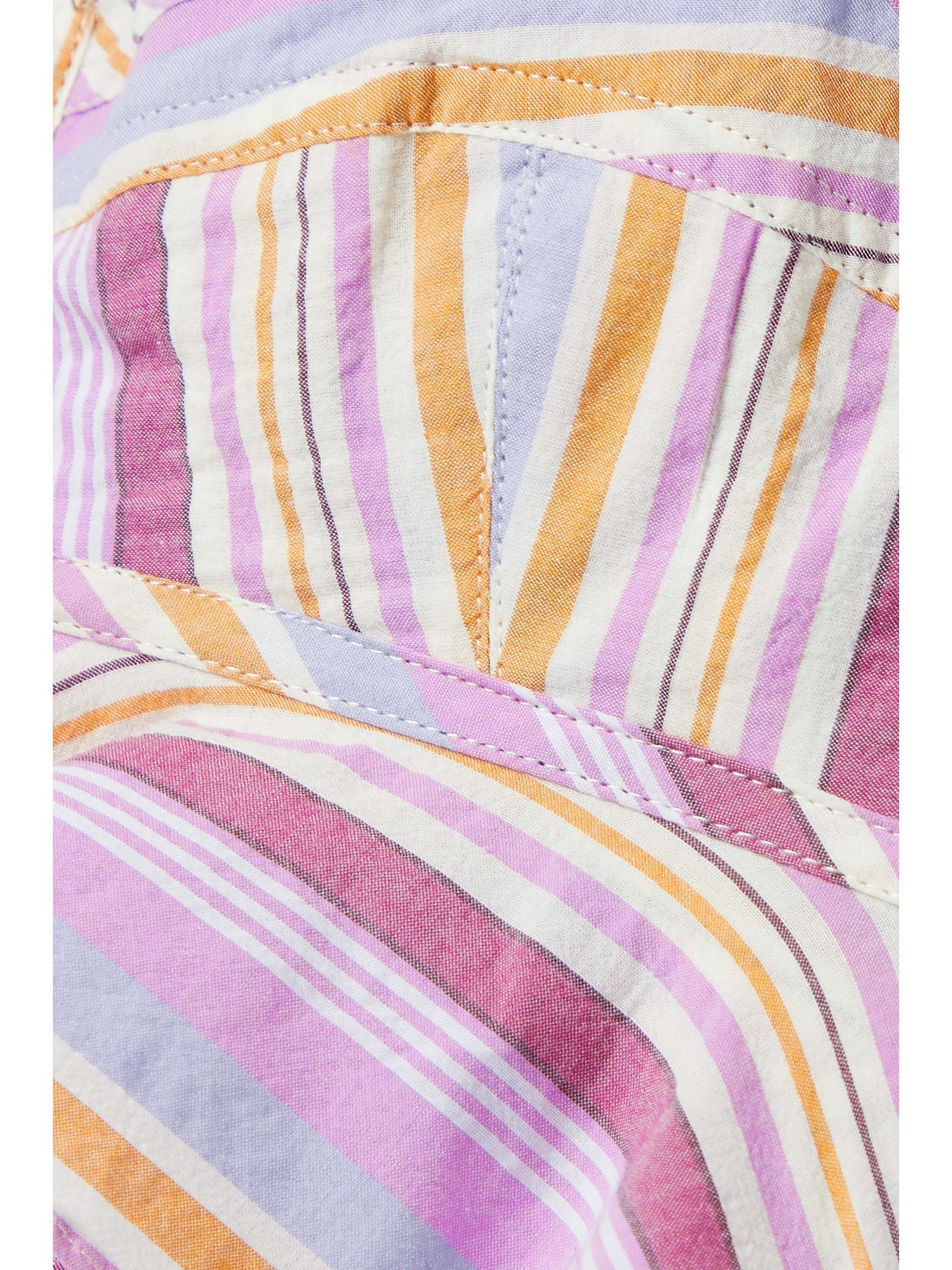 ISABEL MARANT Telmani cropped ruffled striped cotton-poplin top