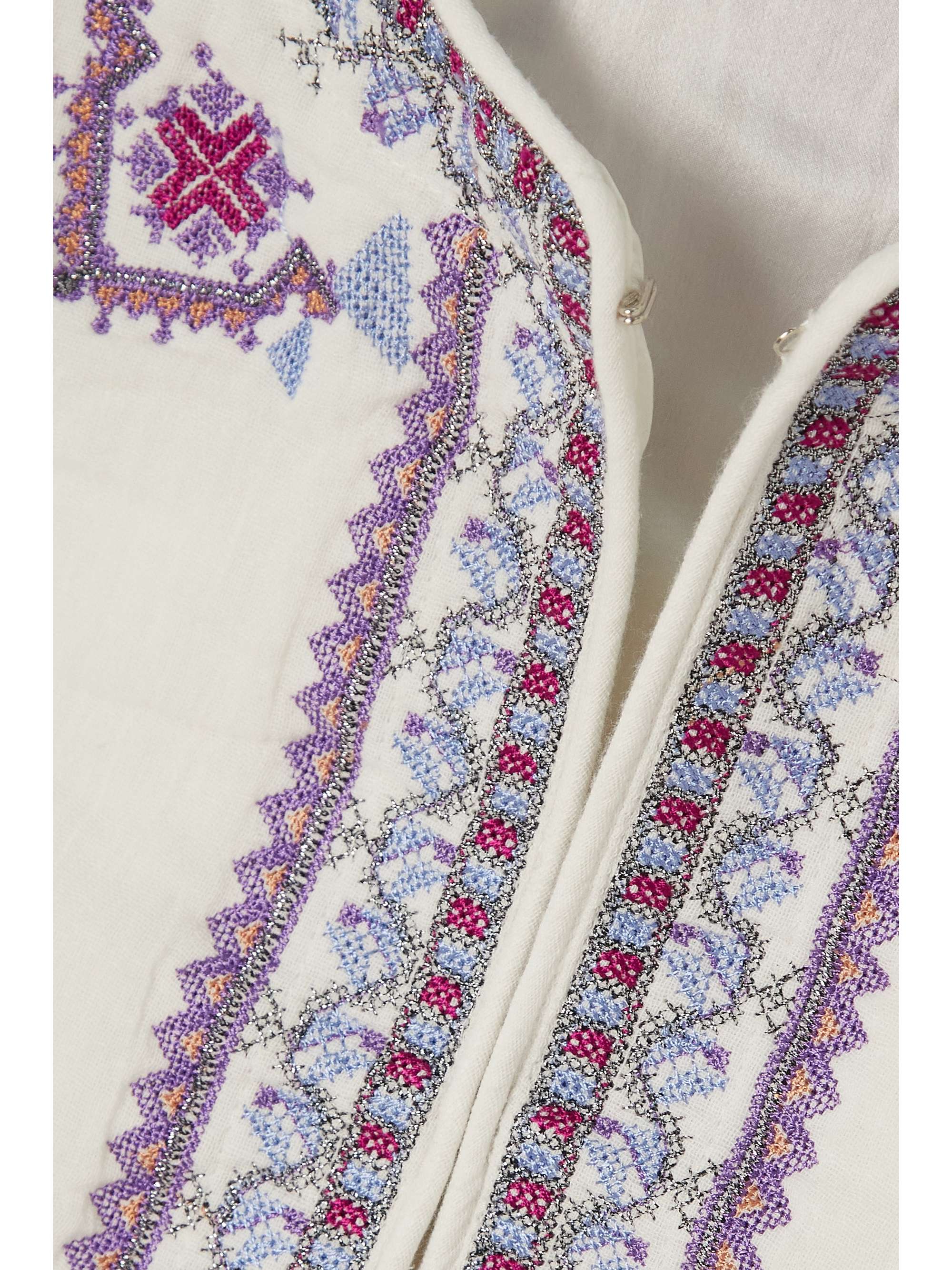 ISABEL MARANT Cruz cropped embroidered cotton vest
