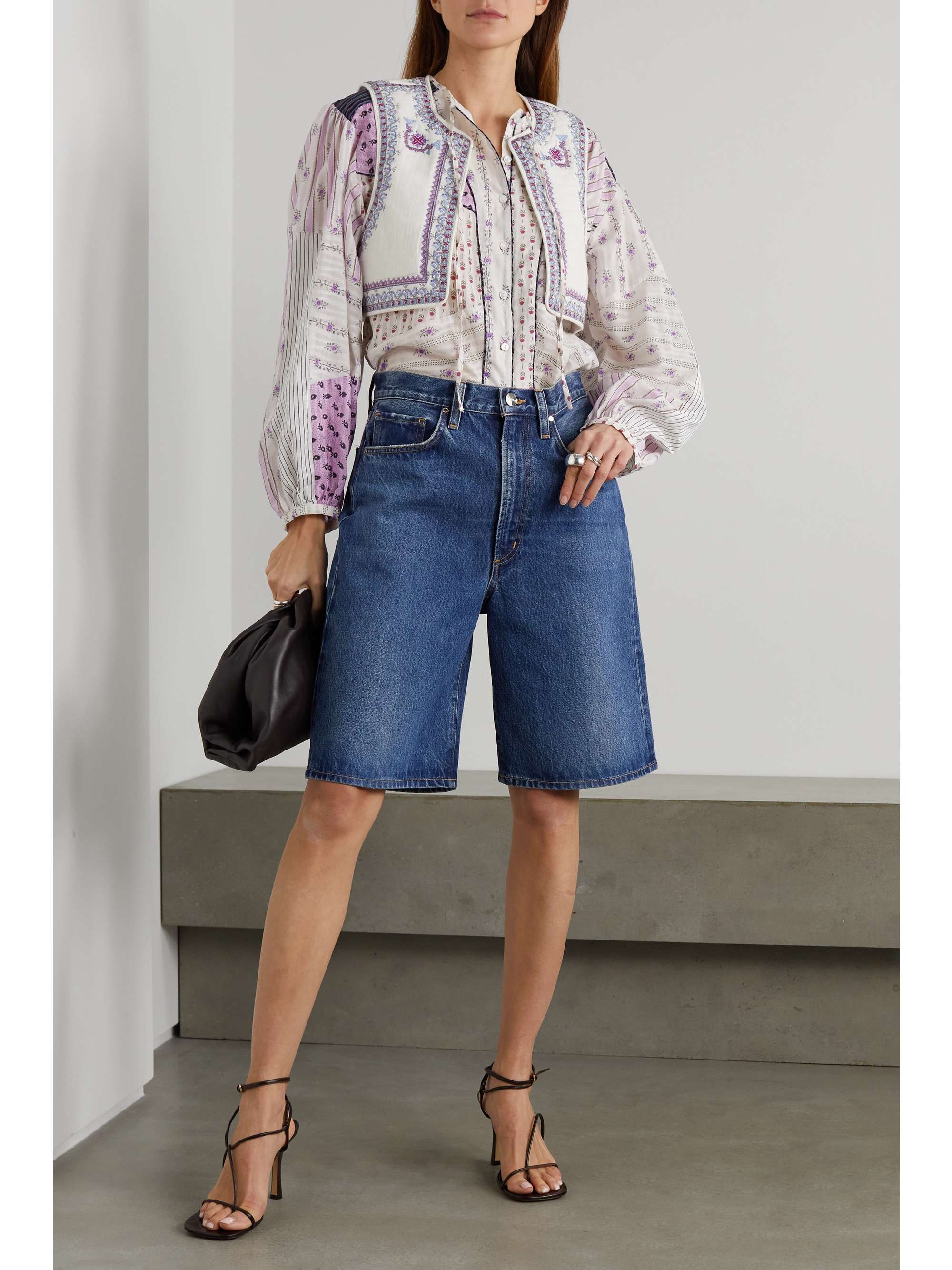 ISABEL MARANT Cruz cropped embroidered cotton vest