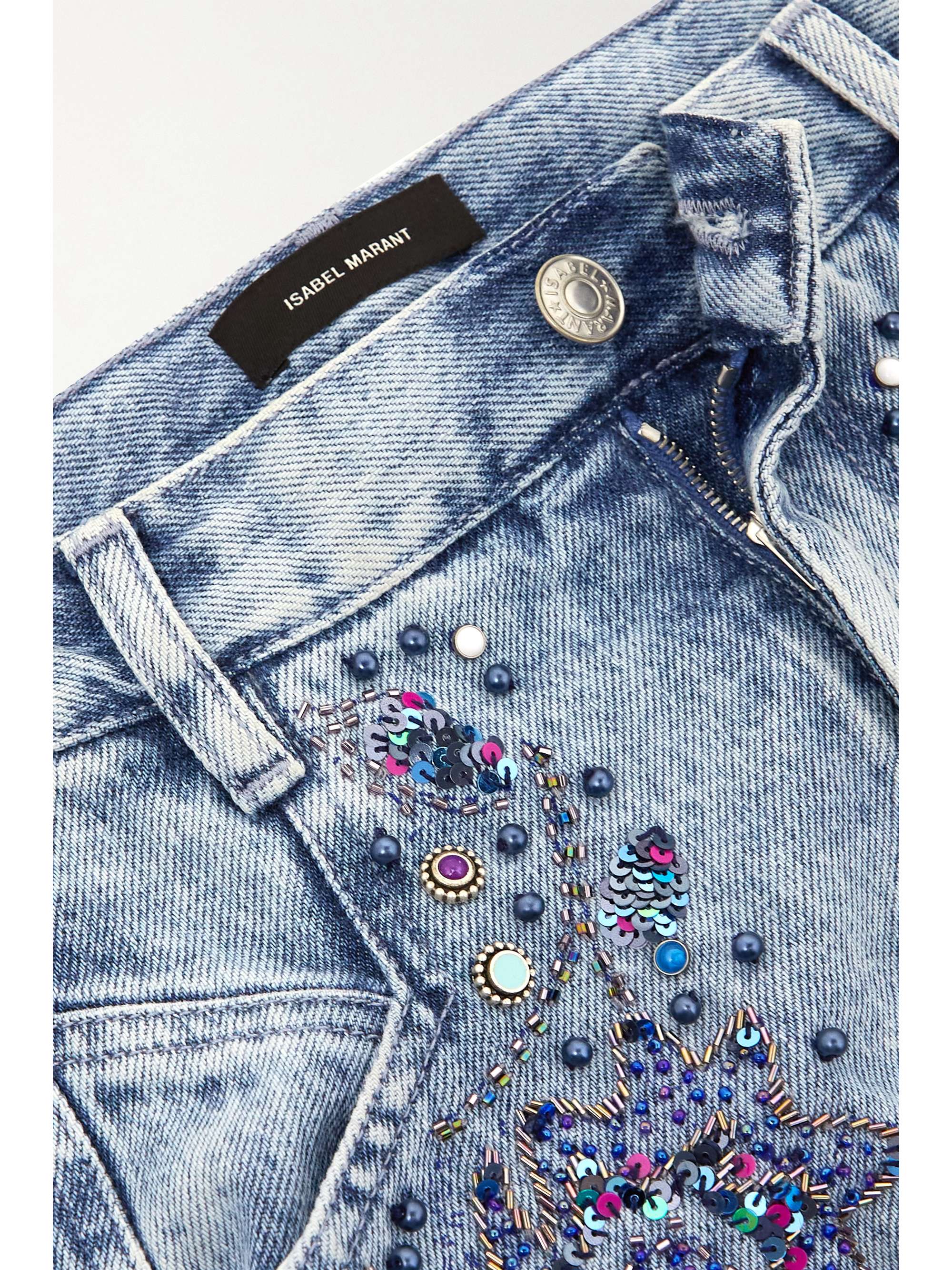 ISABEL MARANT Nadegei embellished straight-leg jeans