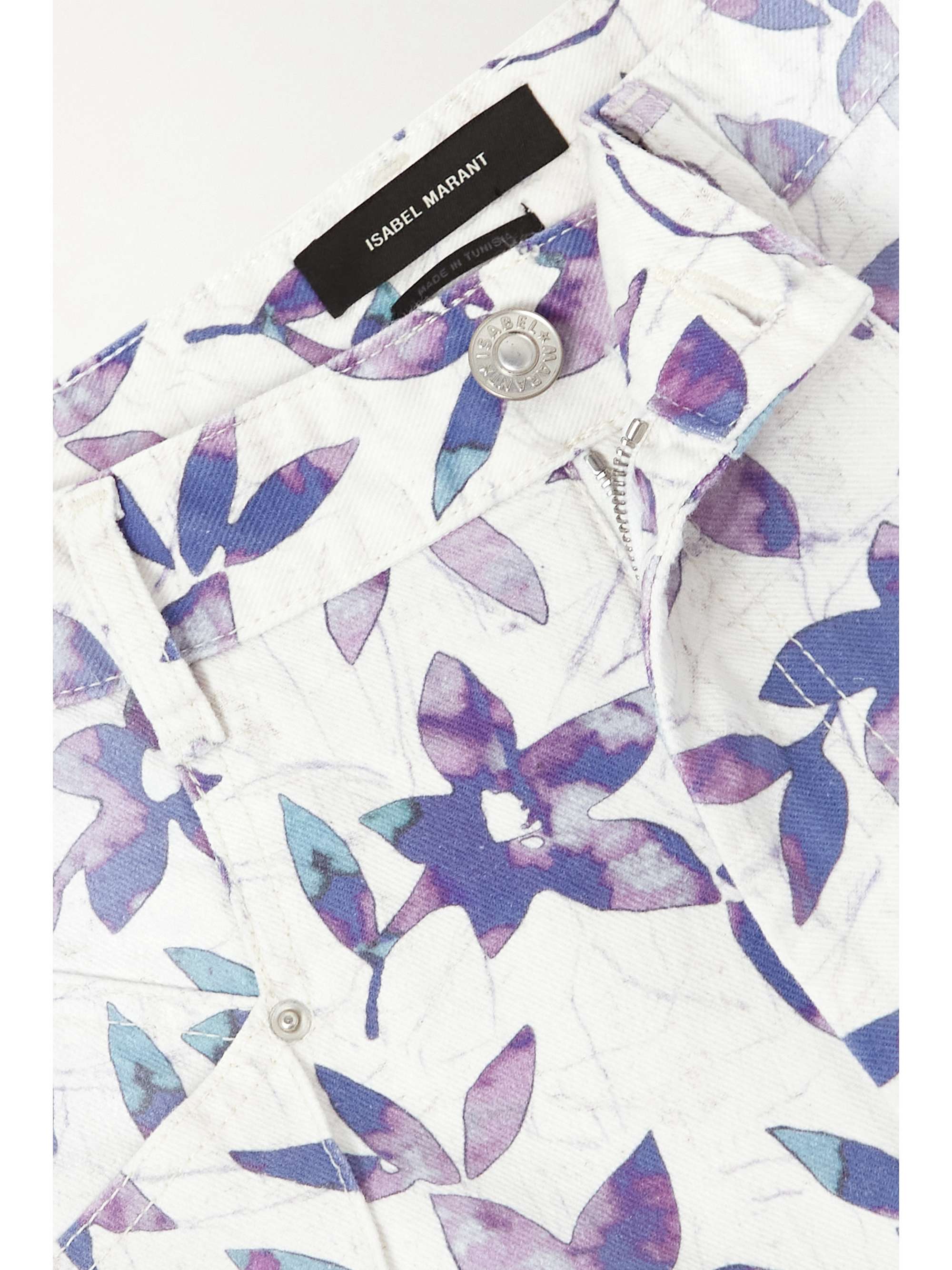ISABEL MARANT Nadege floral-print mid-rise straight-leg jeans