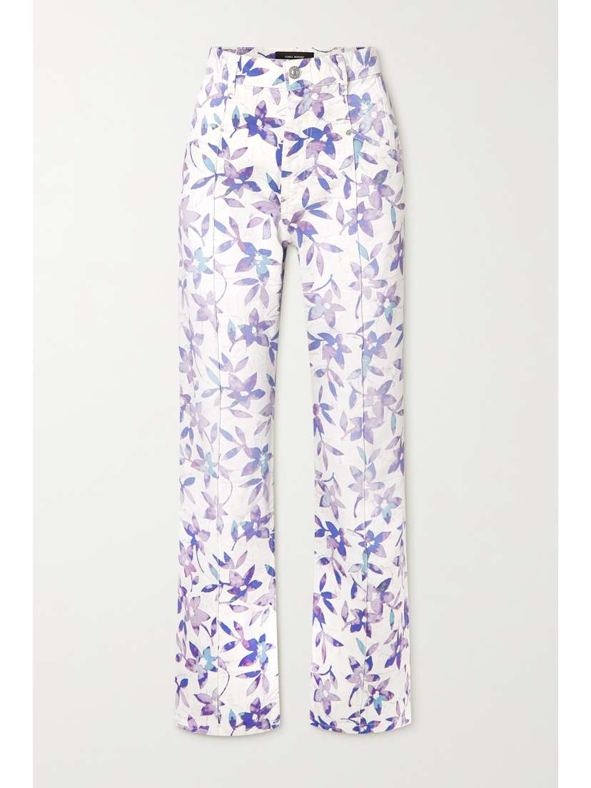 Isabel Marant Nadege Floral-print Mid-rise Straight-leg Jeans