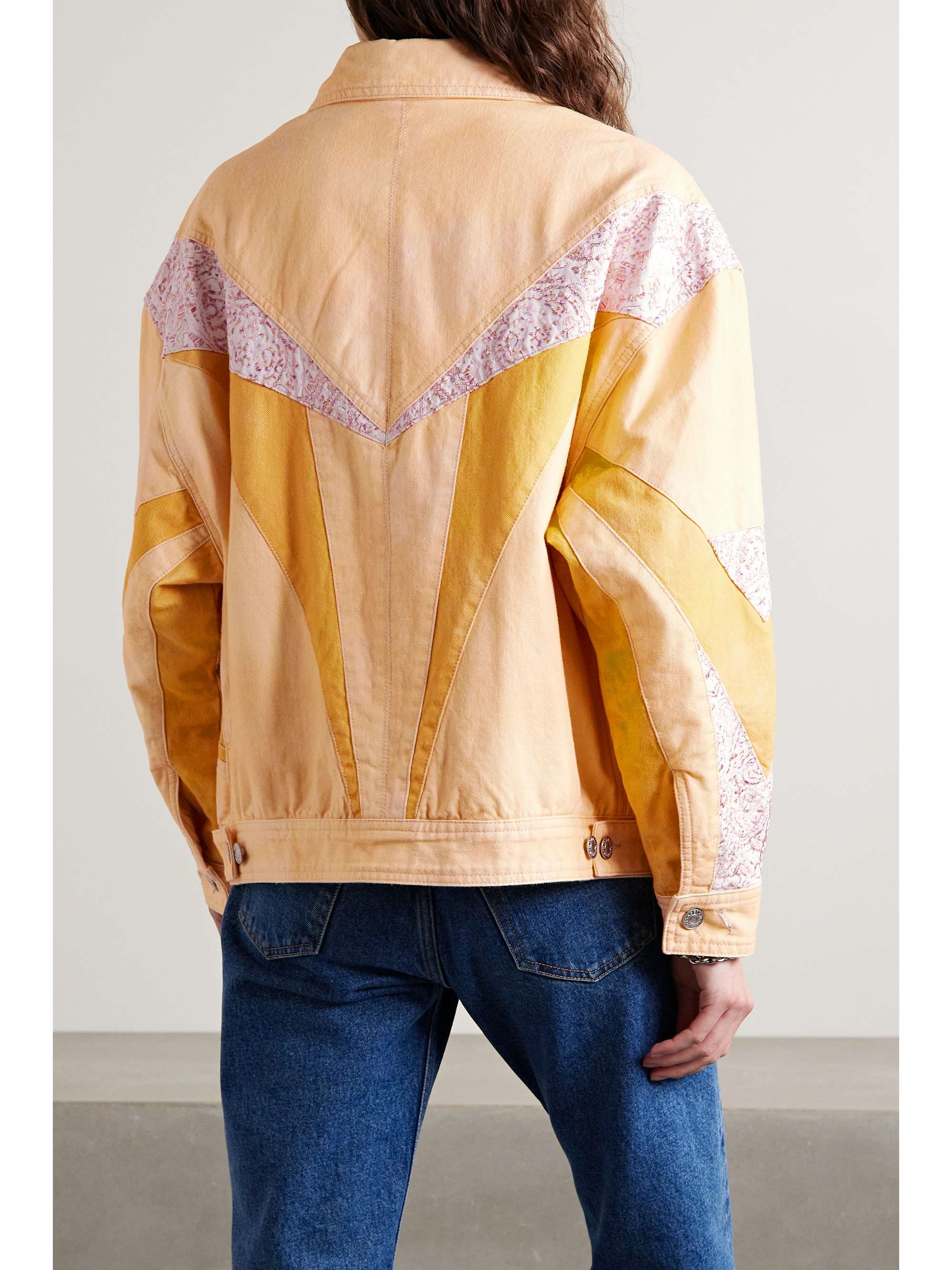 ISABEL MARANT Nisao oversized patchwork embroidered denim jacket