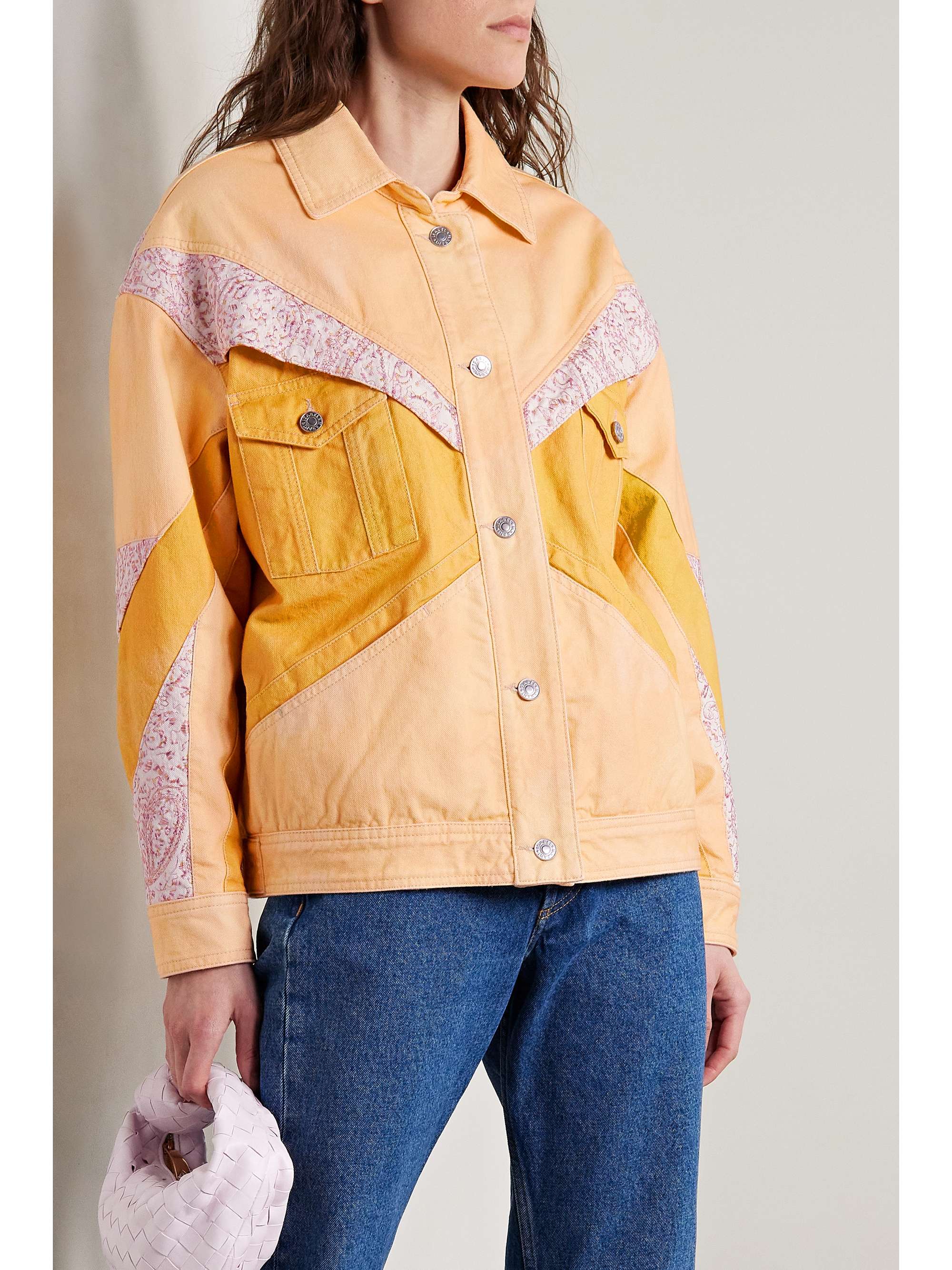 ISABEL MARANT Nisao oversized patchwork embroidered denim jacket
