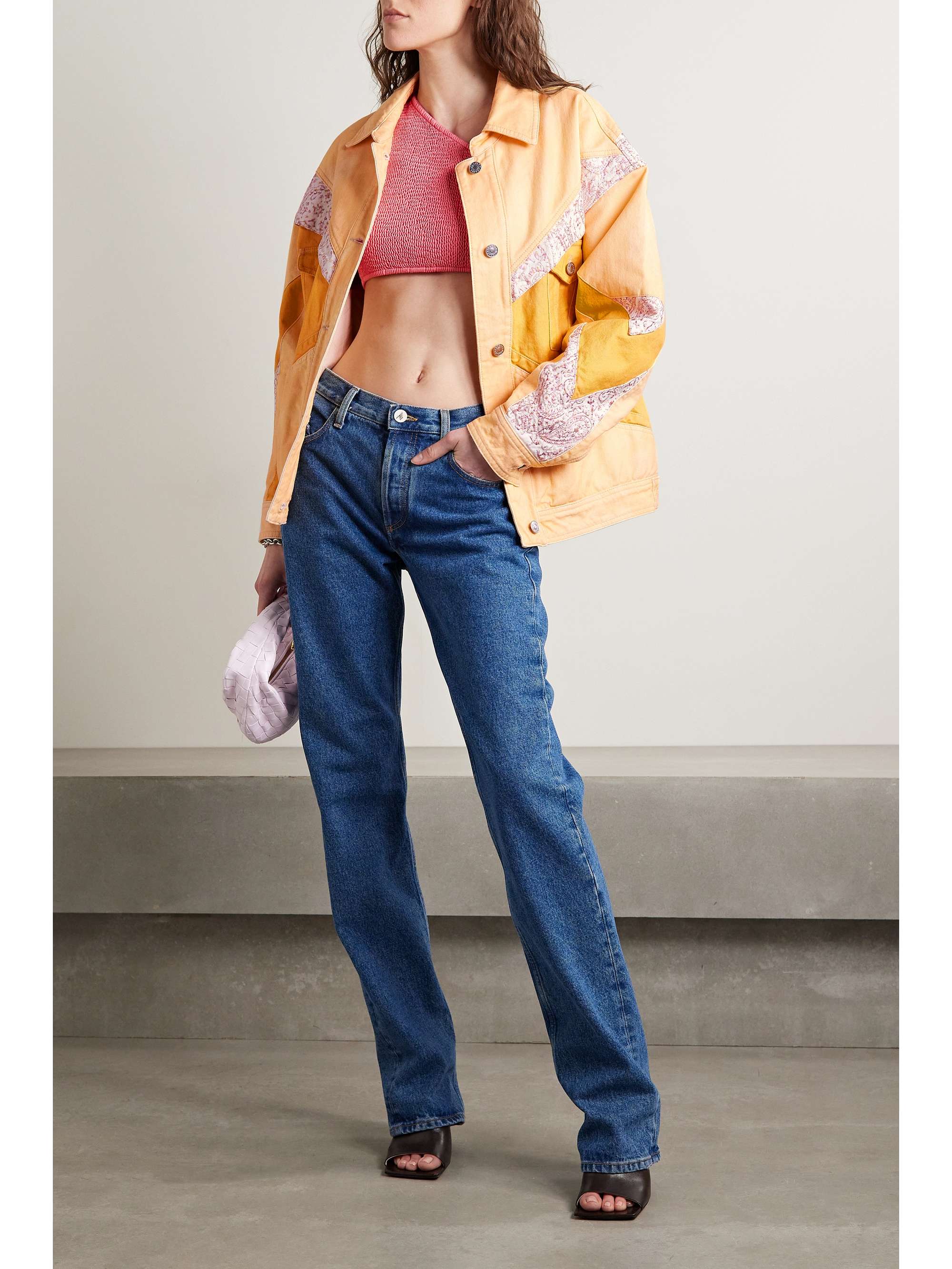ISABEL MARANT Nisao oversized patchwork embroidered denim jacket
