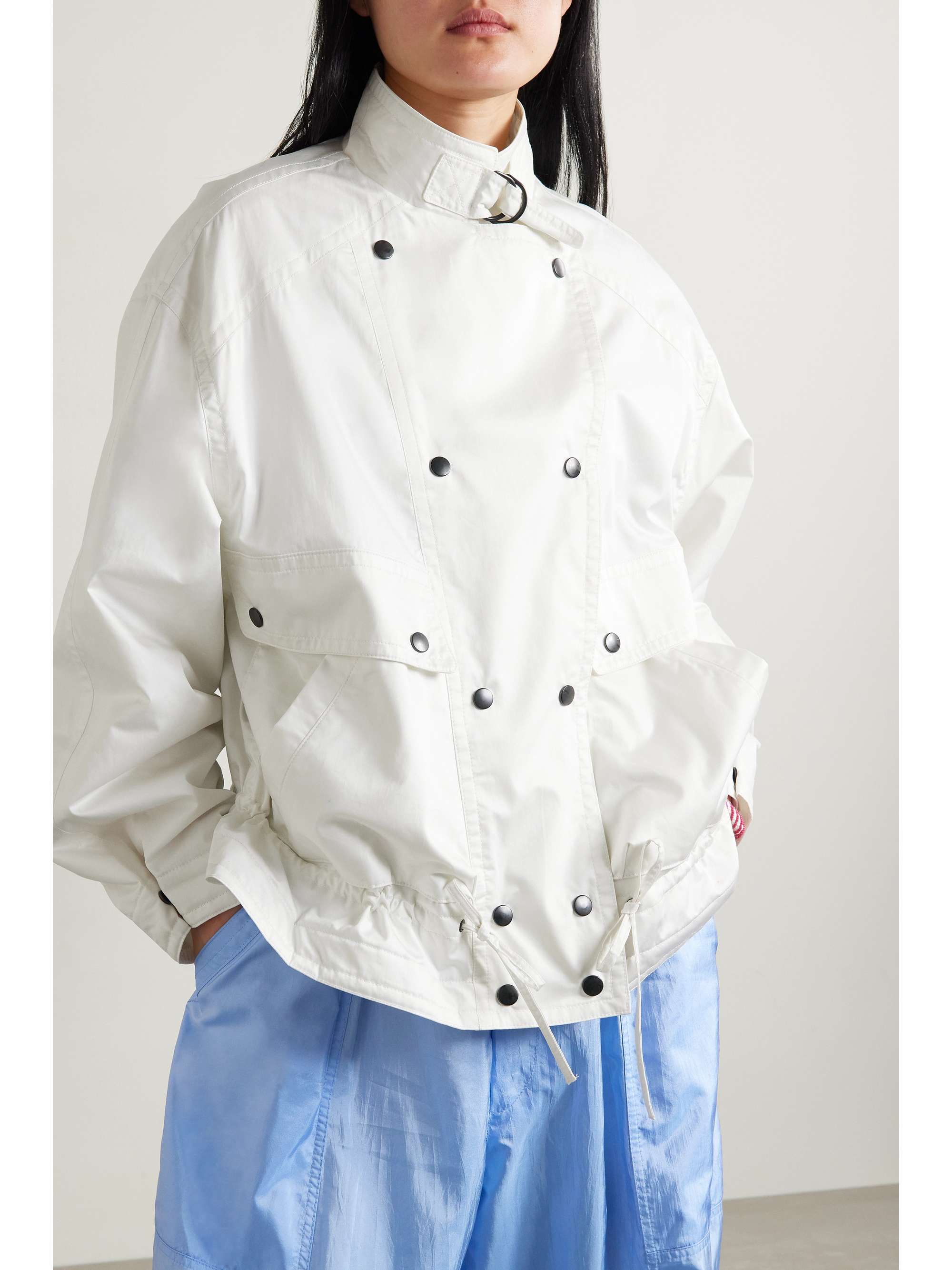 ISABEL MARANT Fadili double-breasted cotton-satin jacket
