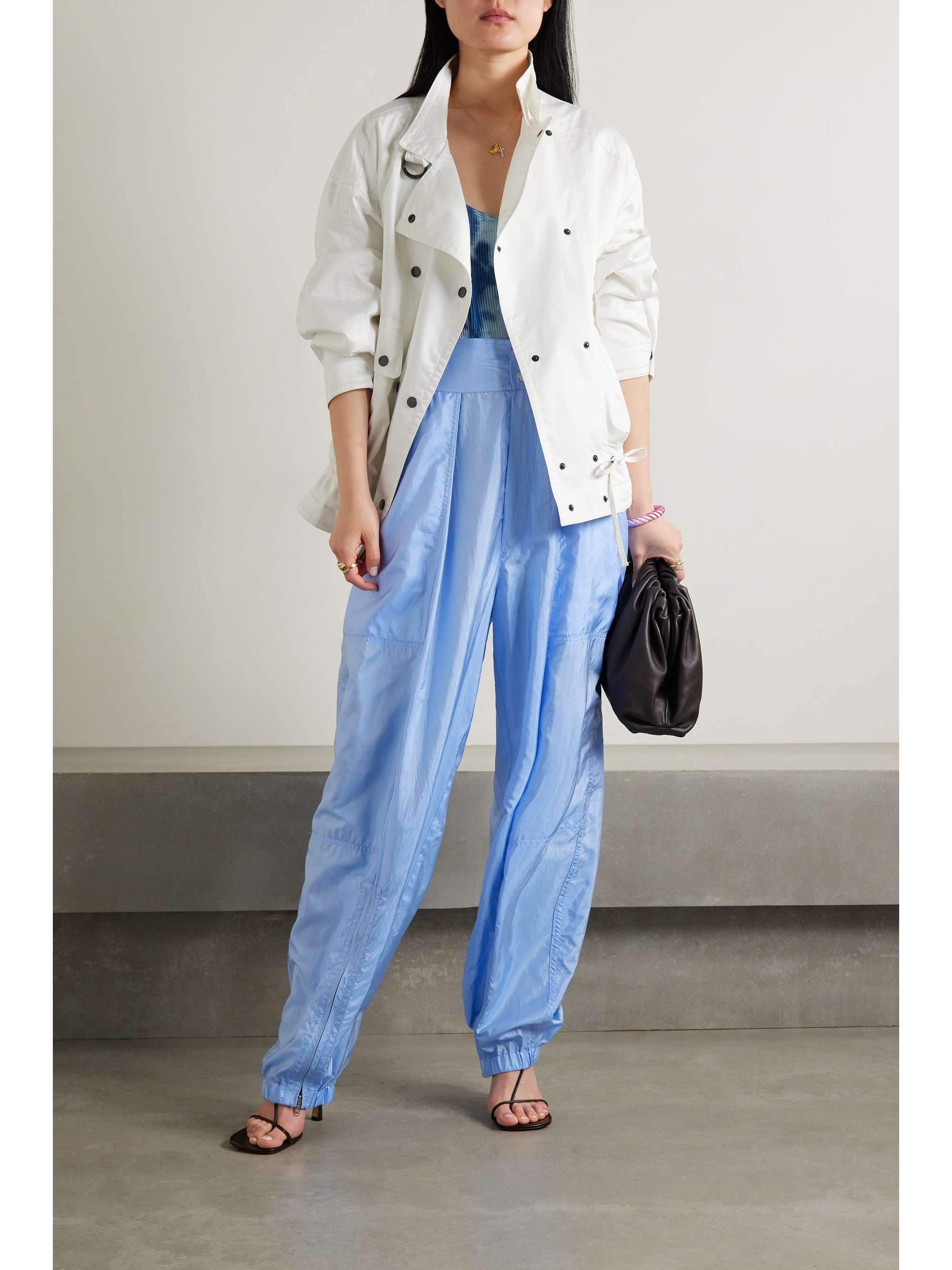 ISABEL MARANT Fadili double-breasted cotton-satin jacket
