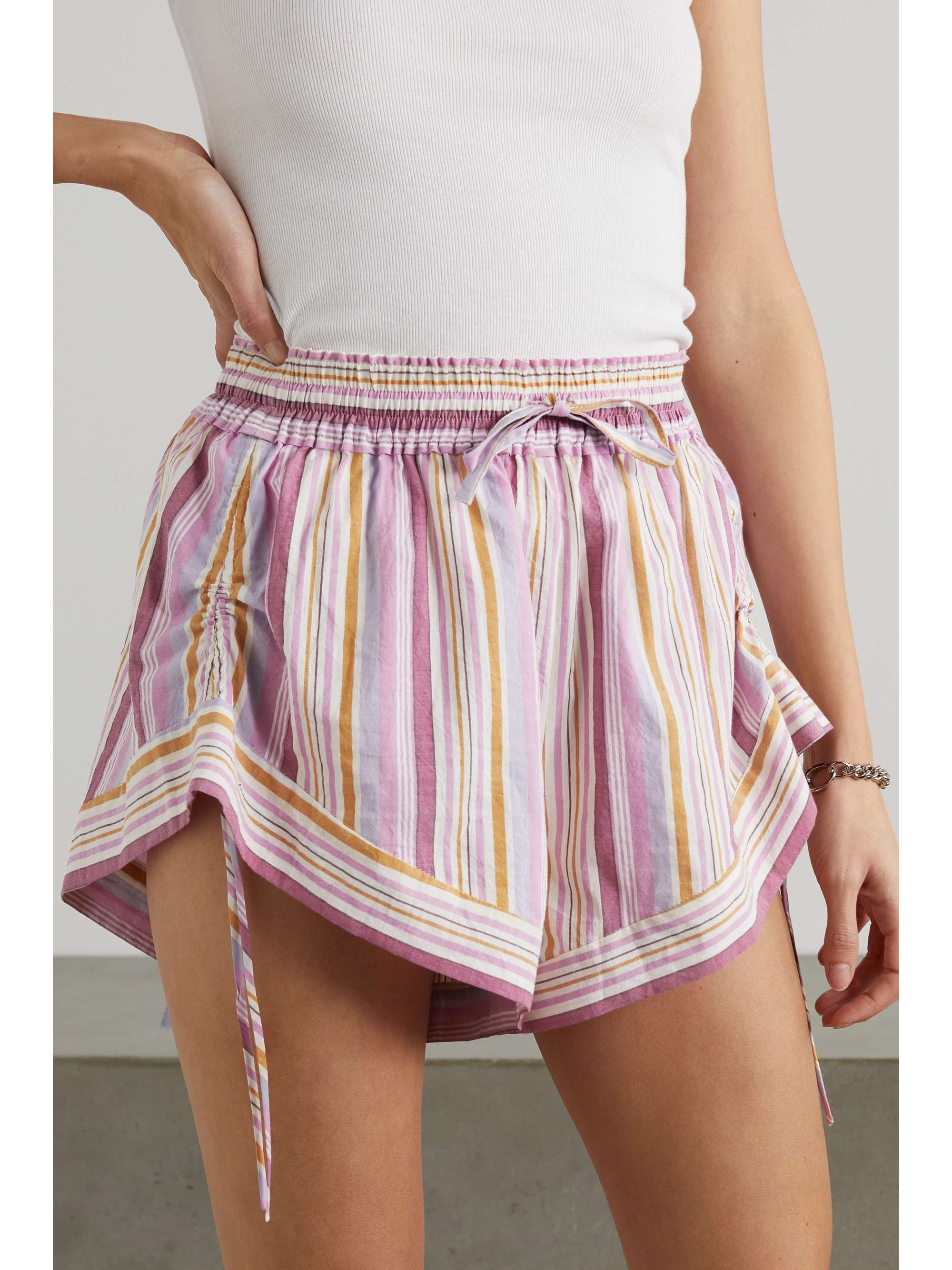 ISABEL MARANT Thalia striped cotton-voile shorts