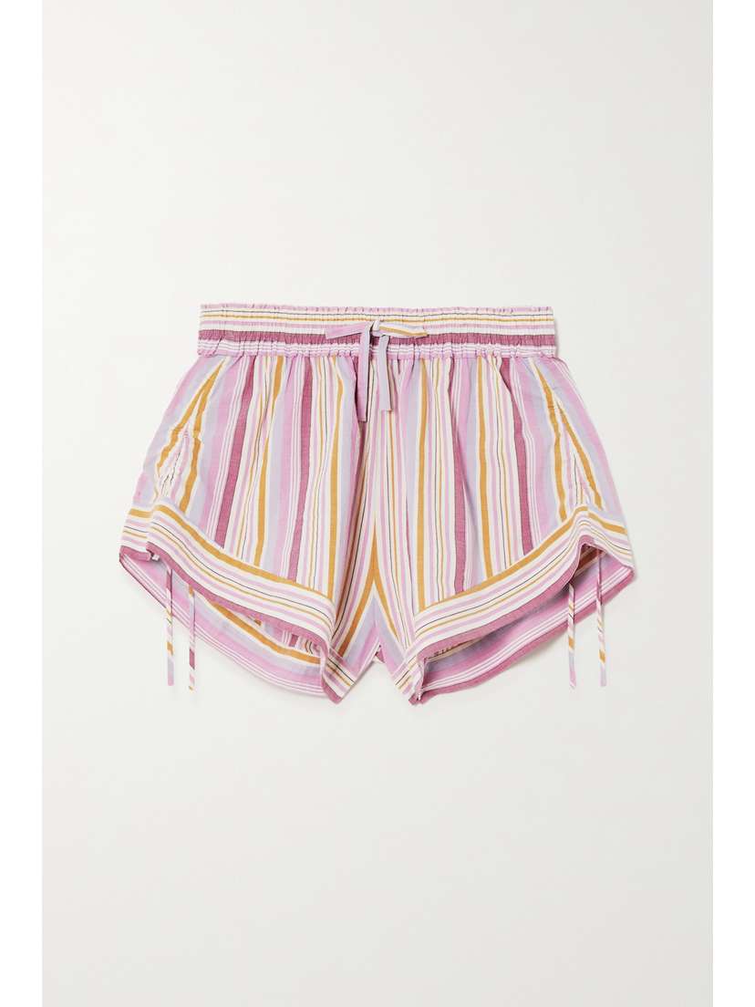 Isabel Marant Thalia Striped Cotton-voile Shorts