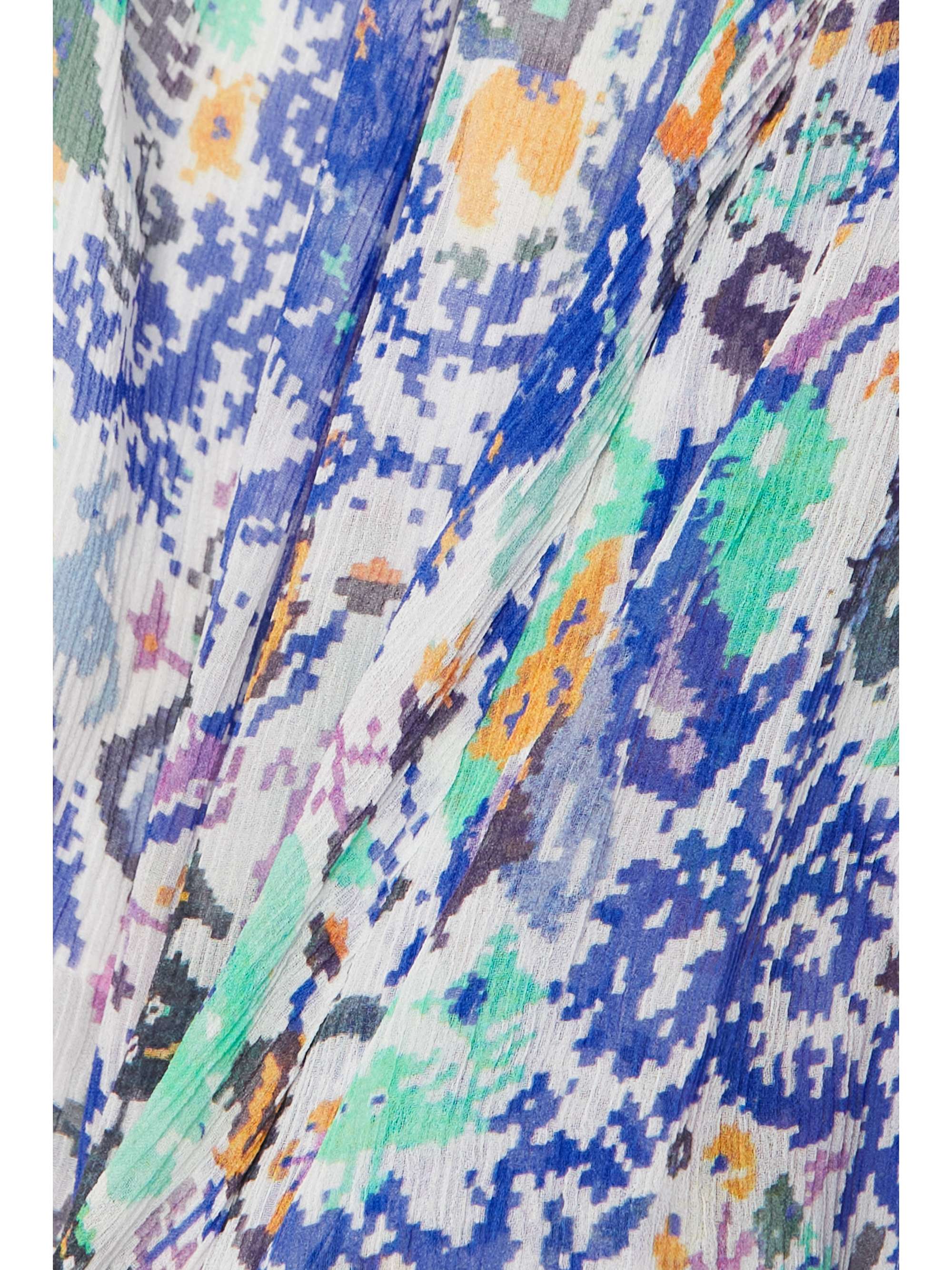 ISABEL MARANT Amelie ruffled pleated printed silk-chiffon mini dress