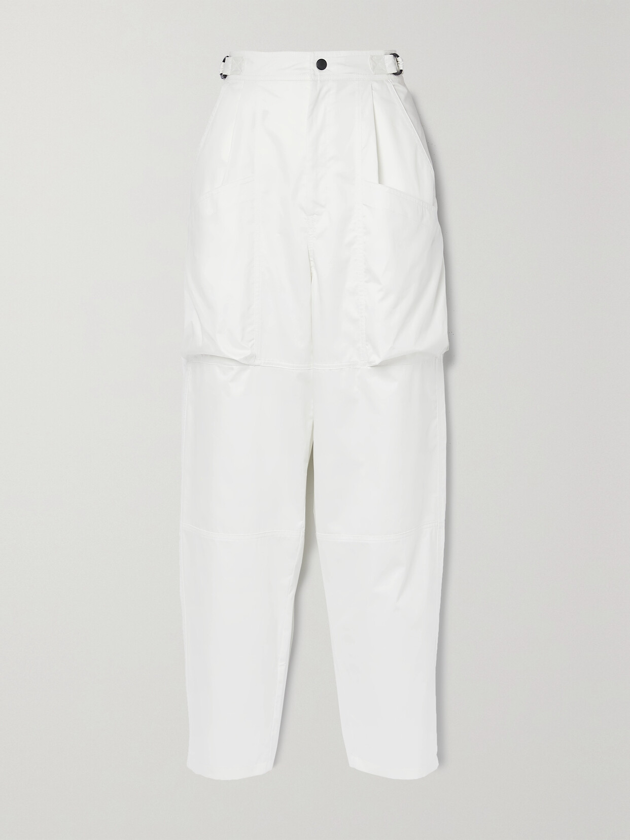 ISABEL MARANT FERIMA PLEATED COTTON TAPERED PANTS