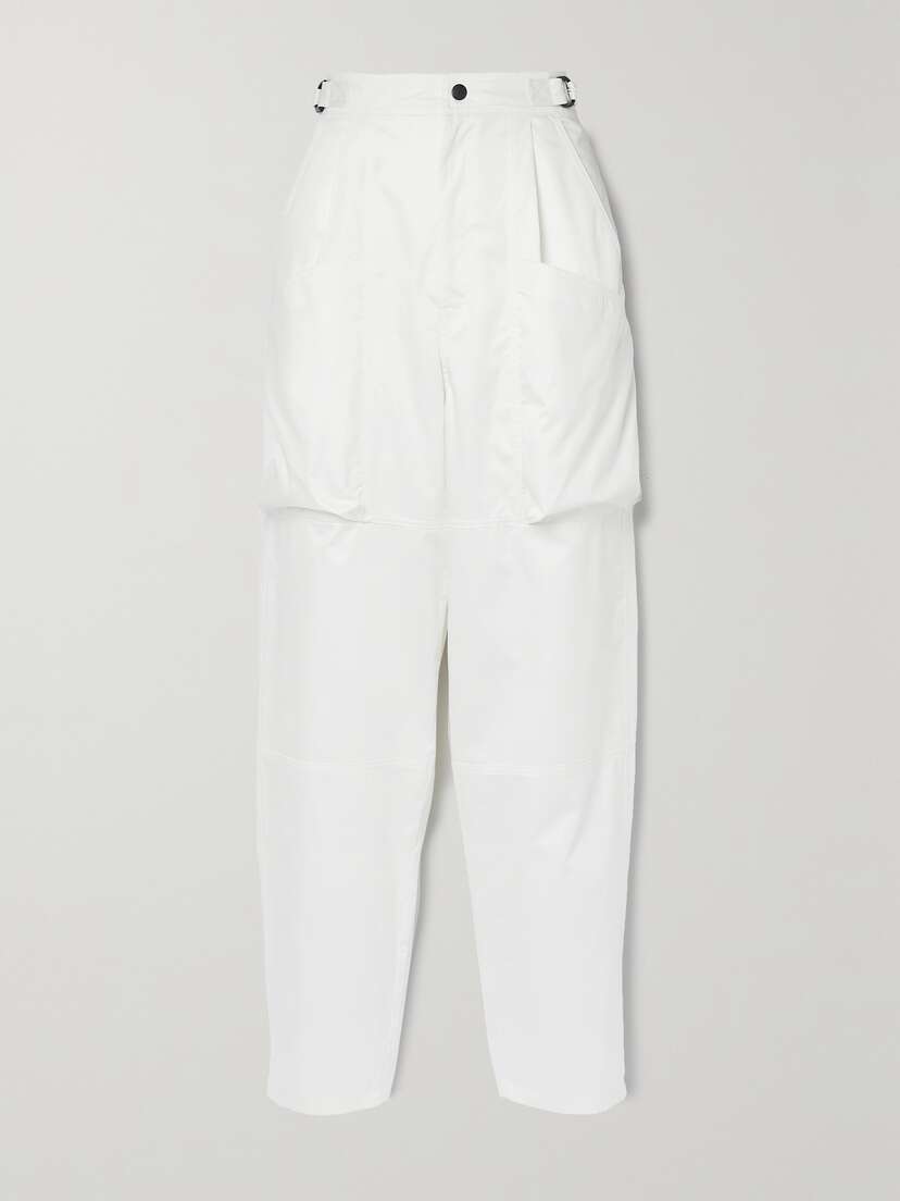 Isabel Marant Ferima Pleated Cotton Tapered Pants