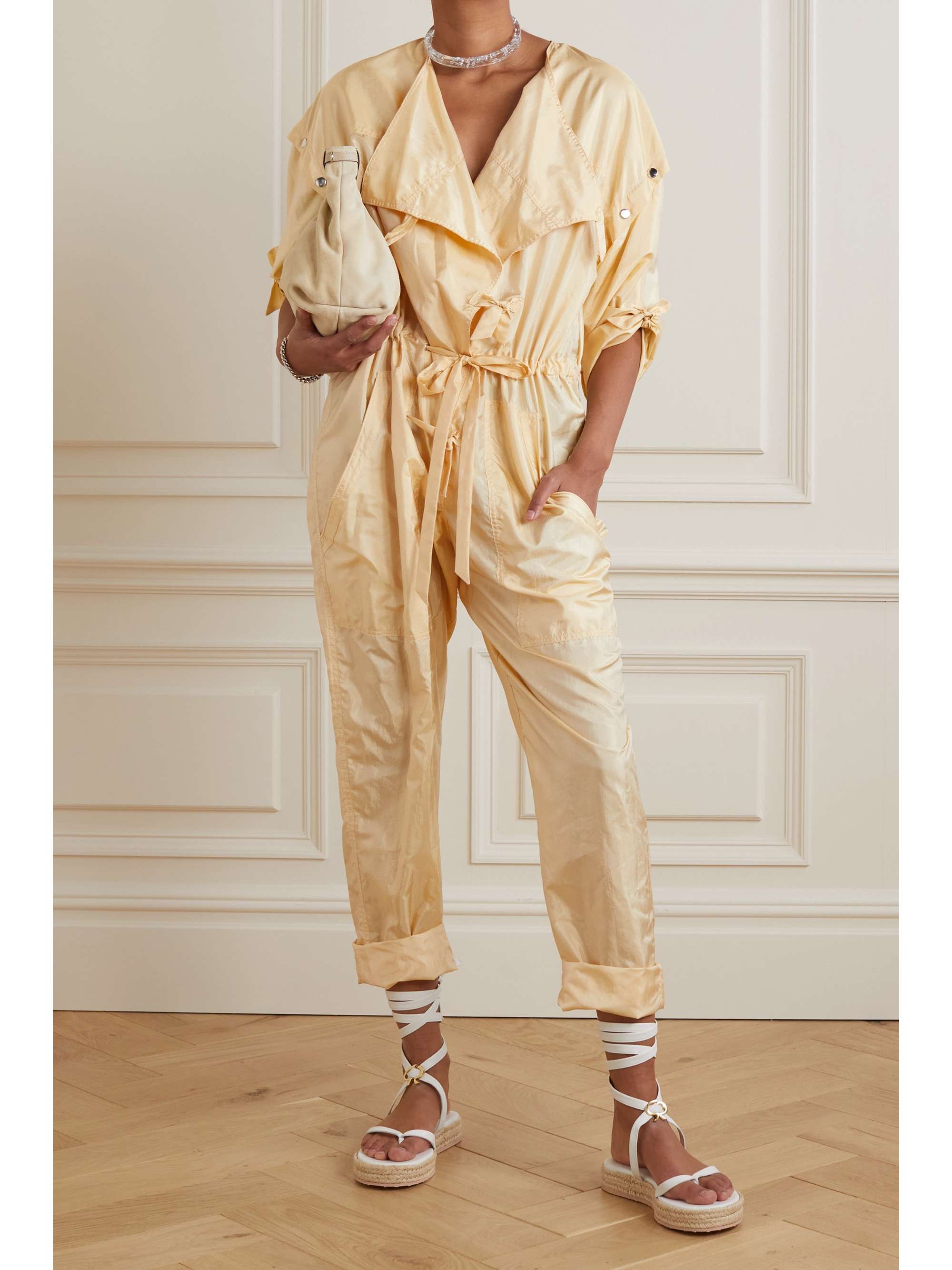 ISABEL MARANT Lympia studded taffeta jumpsuit