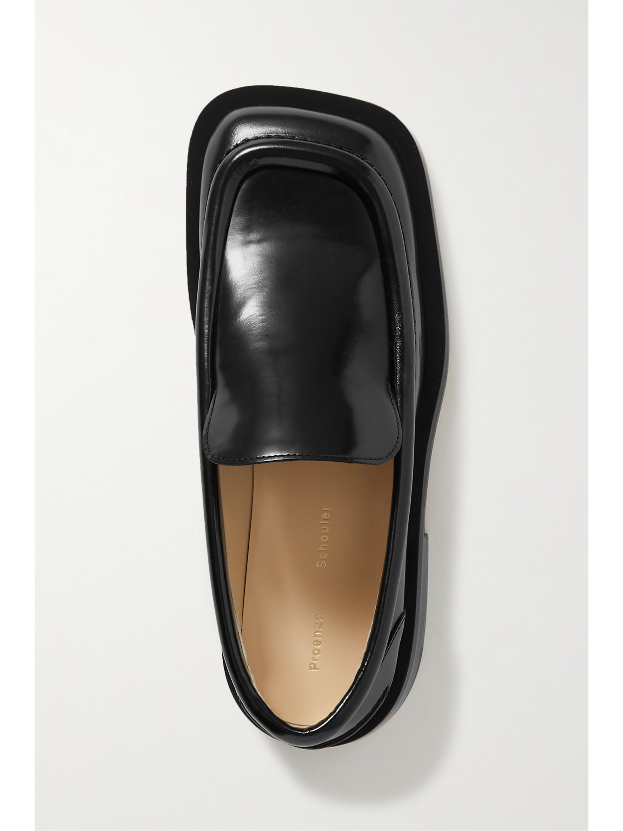Proenza Schouler Women's Square-toe Leather Loafers In Black