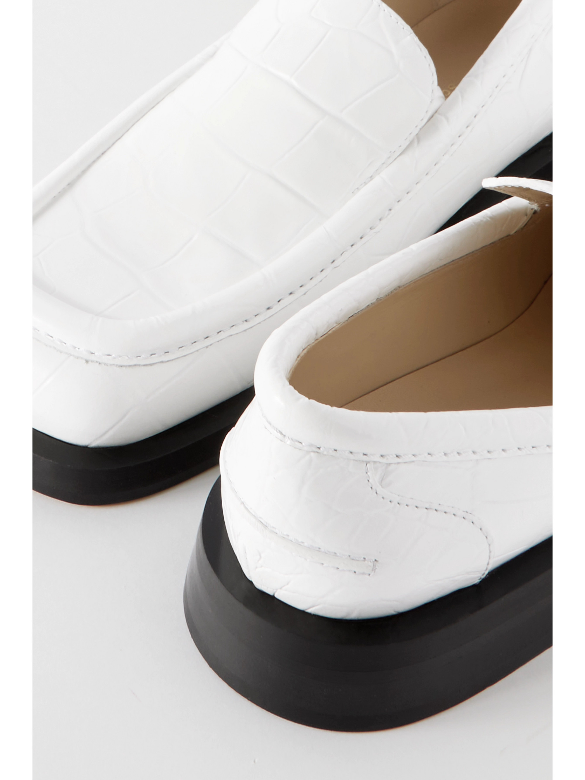 Proenza Schouler Croc-effect leather loafers thumbnail