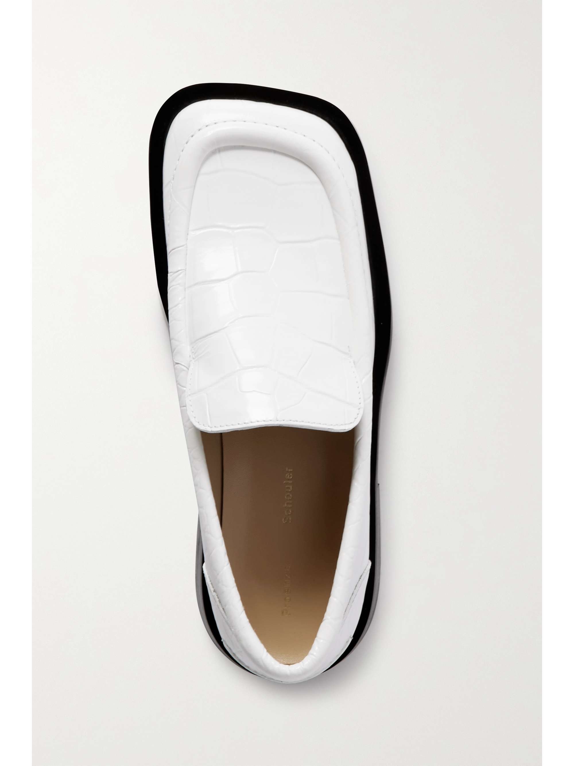 PROENZA SCHOULER Croc-effect leather loafers