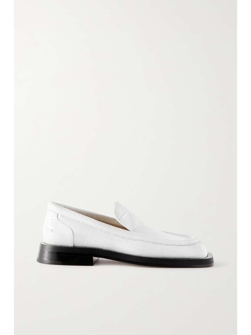 Proenza Schouler Croc-effect Leather Loafers